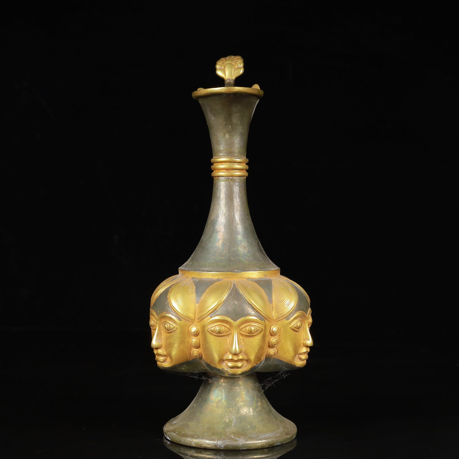 An Exquisite Gilt Silver Figure-Face Pattern Ewer - 10