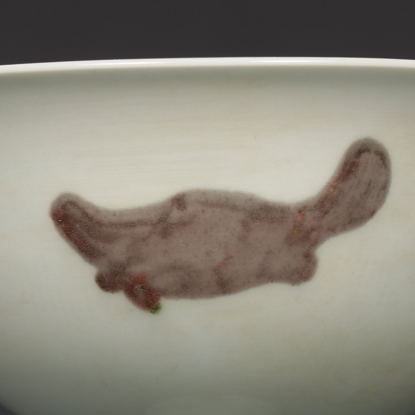An Exquisite Underglaze-Red Fish Pattern Stem Cup - 6