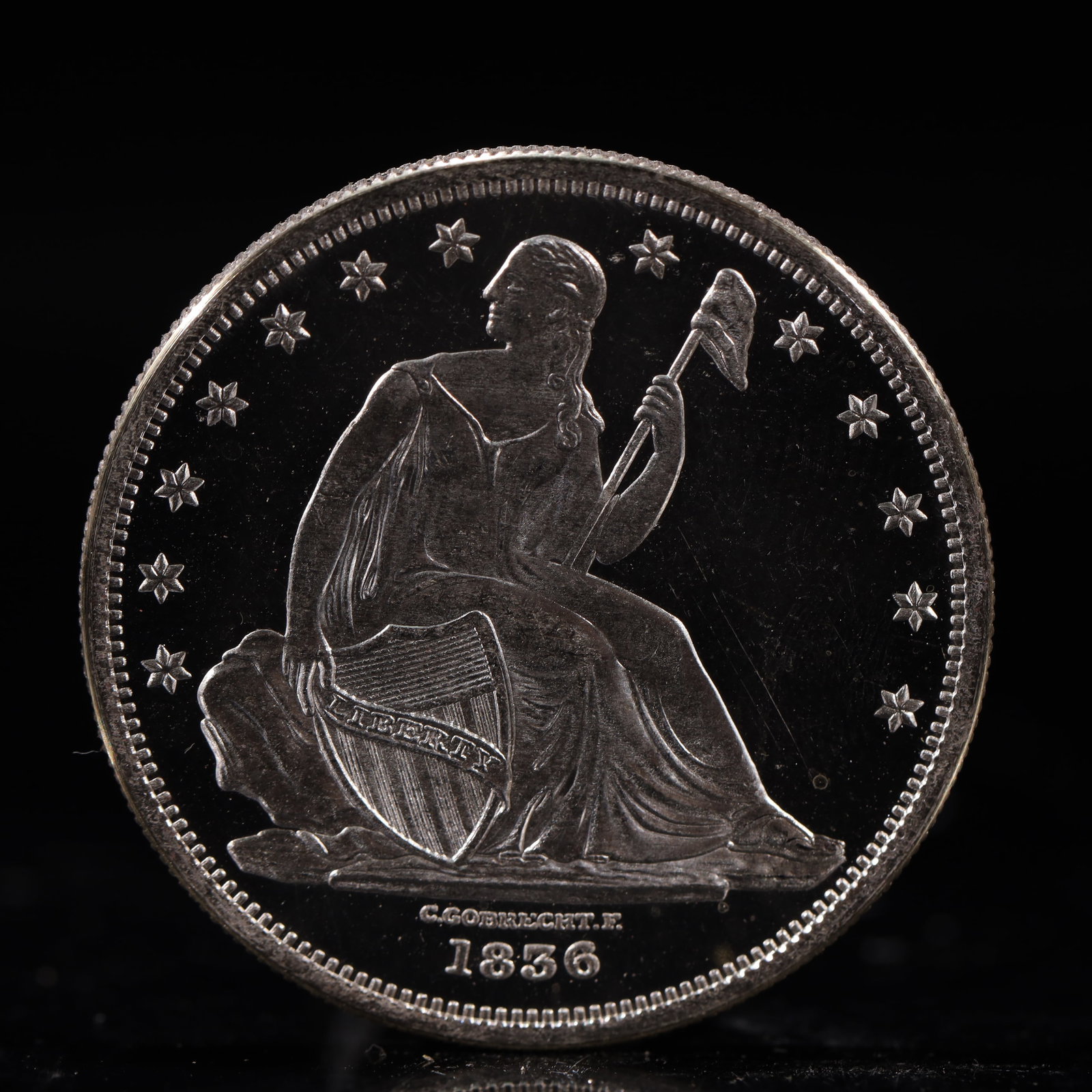 USA One Dollar 1856 Coin: American coin. IN GOD WE TRUST / LIBERTY / 1856 / UNITED STATES OF AMERICA / ONE DOL. Weight:26.9g.