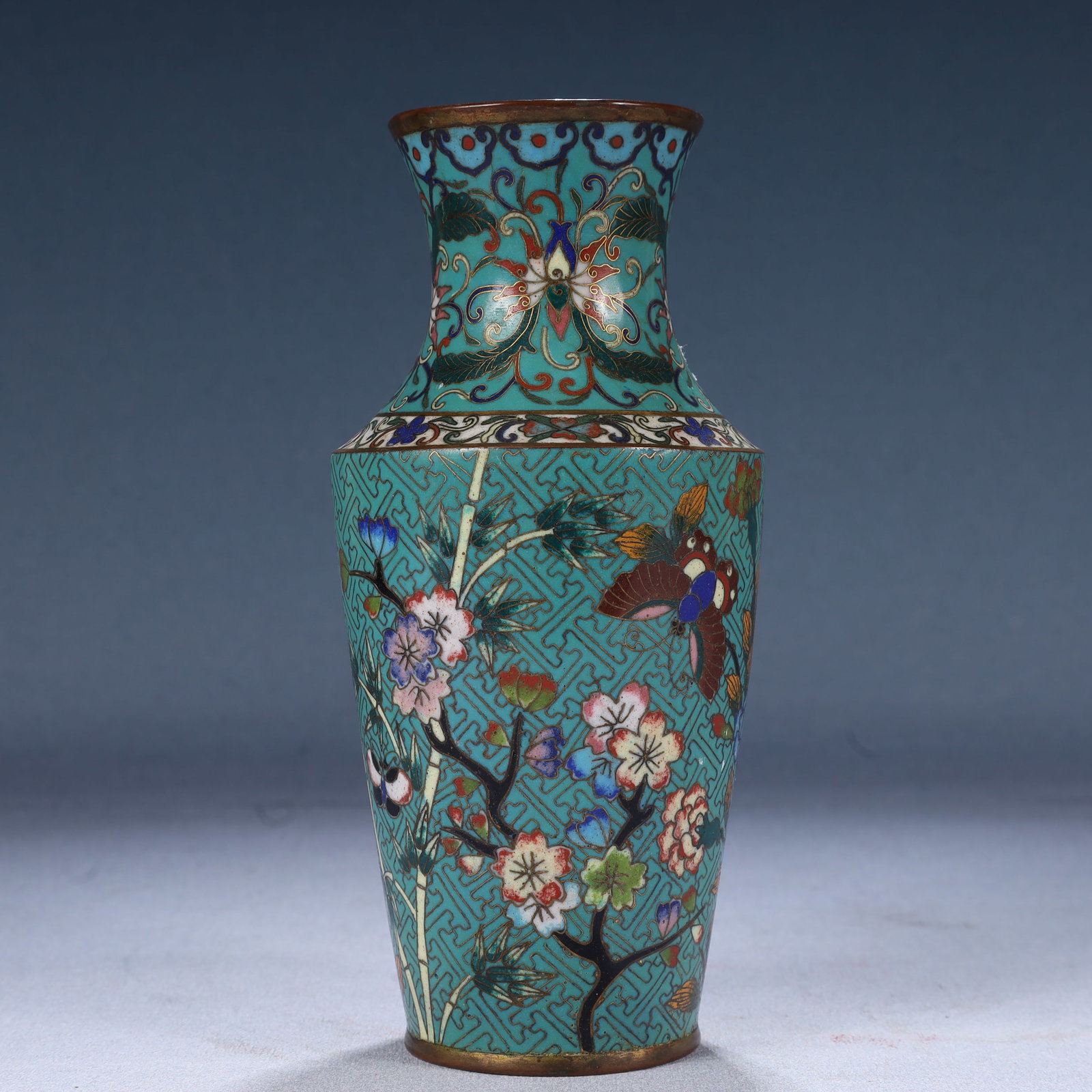 An Exquisite Cloisonne Flower and Butterfly Pattern Vase (1 of 7)
