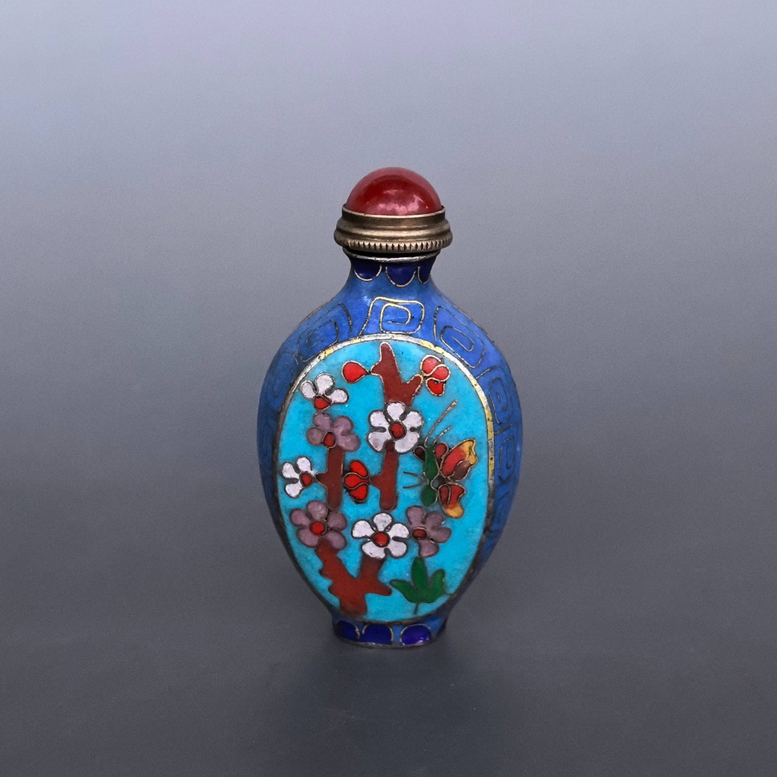 An Exquisite Cloisonne Flower Pattern Snuff Bottle - 6