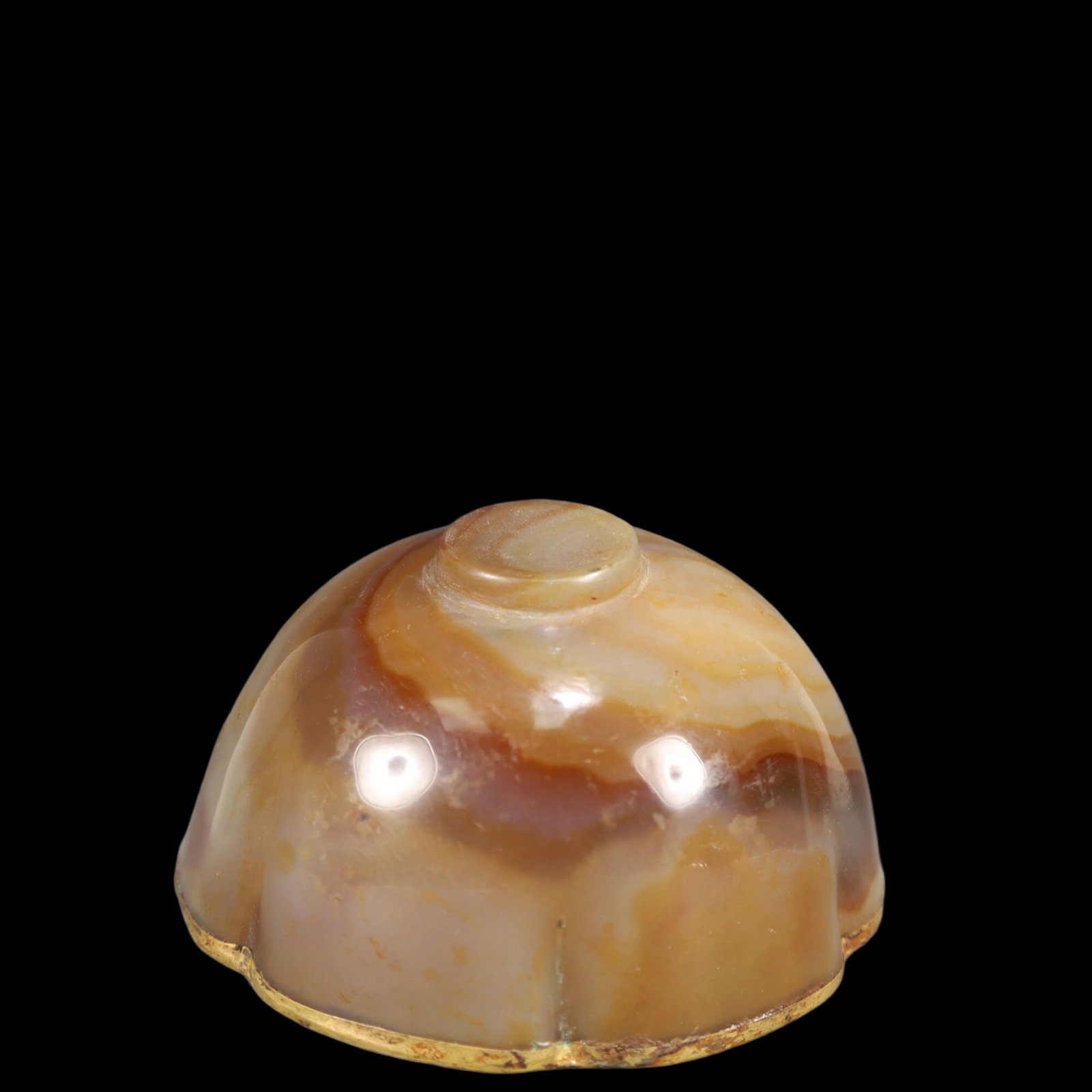 An Exquisite Agate Cover with Gold Cup - 6