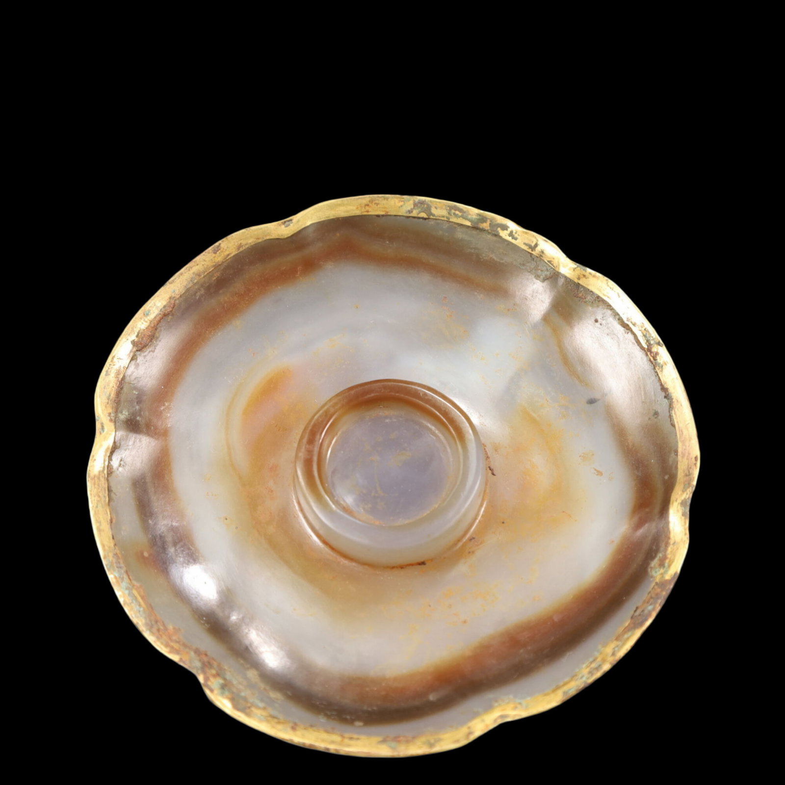 An Exquisite Agate Cover with Gold Cup - 7