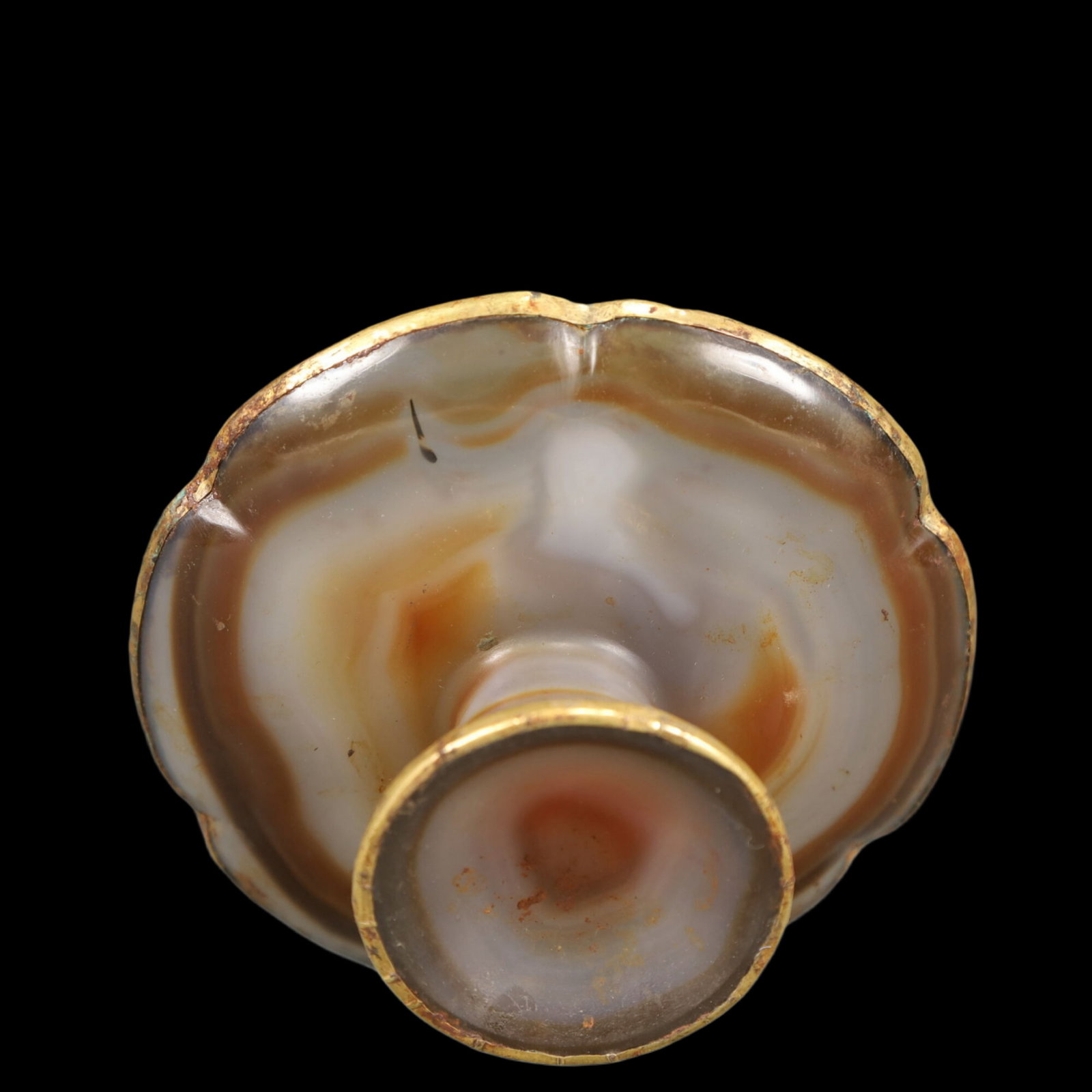 An Exquisite Agate Cover with Gold Cup - 8