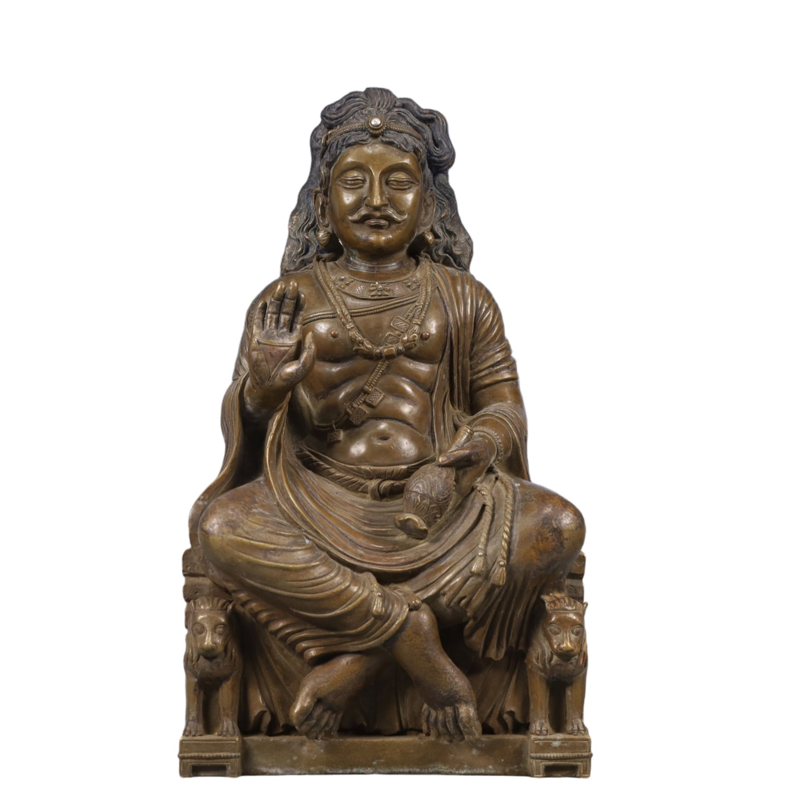 A Solemn Bronze Statue of Dharma: A Solemn Bronze Statue of Dharma, Ming Dynasty, China, Size:7.5inx3.5inx13.2in, Weight:6250g 铜达摩像,中国明代,尺寸:7.5inx3.5inx13.2in,ŵ