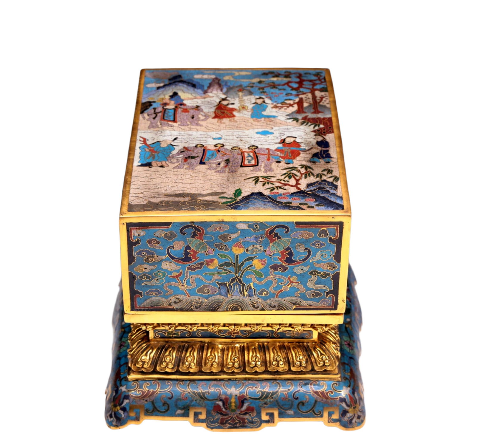 An Exquisite Cloisonne 'Figure' Box (1 of 10)