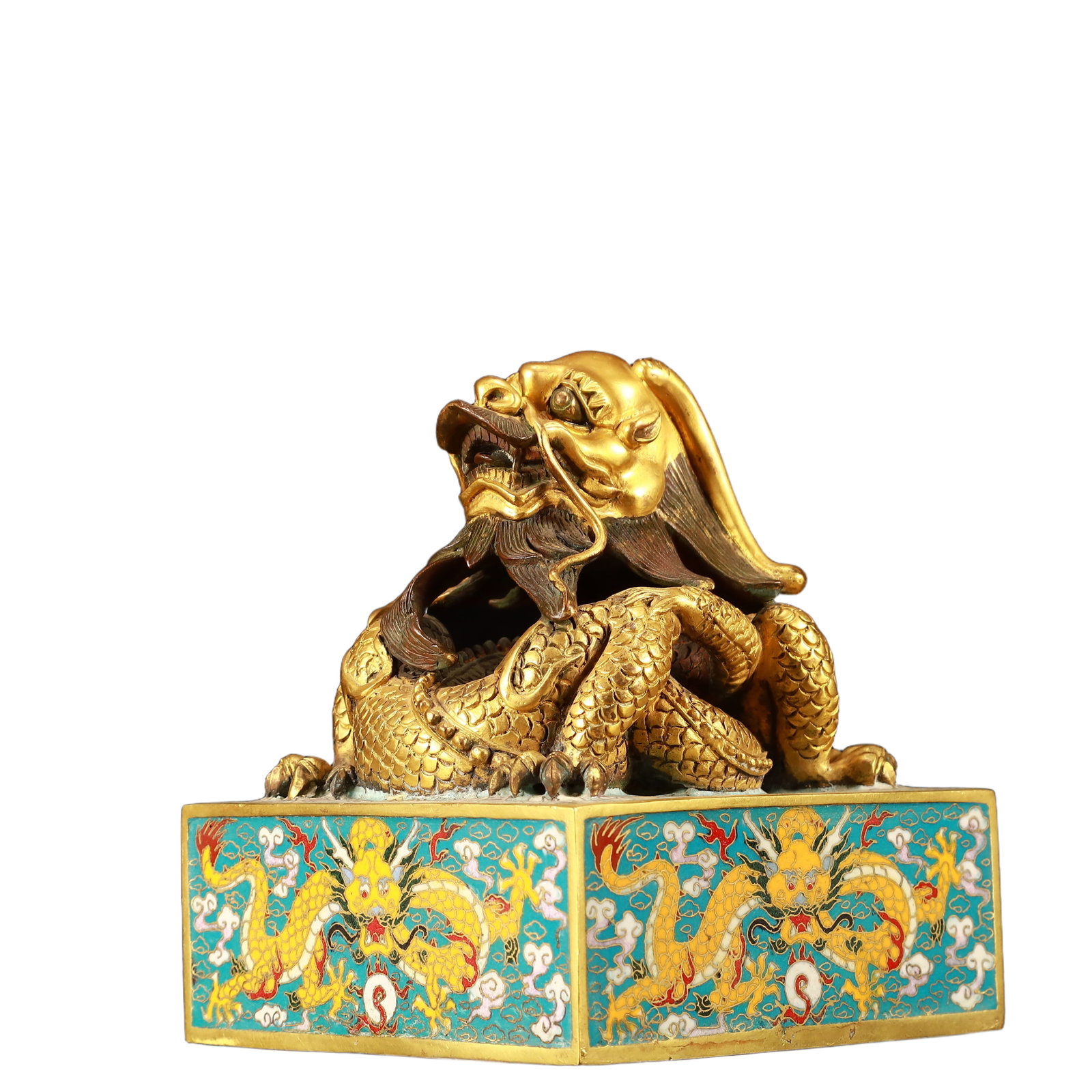 An Exquisite Cloisonne Dragon Pattern Seal - 3