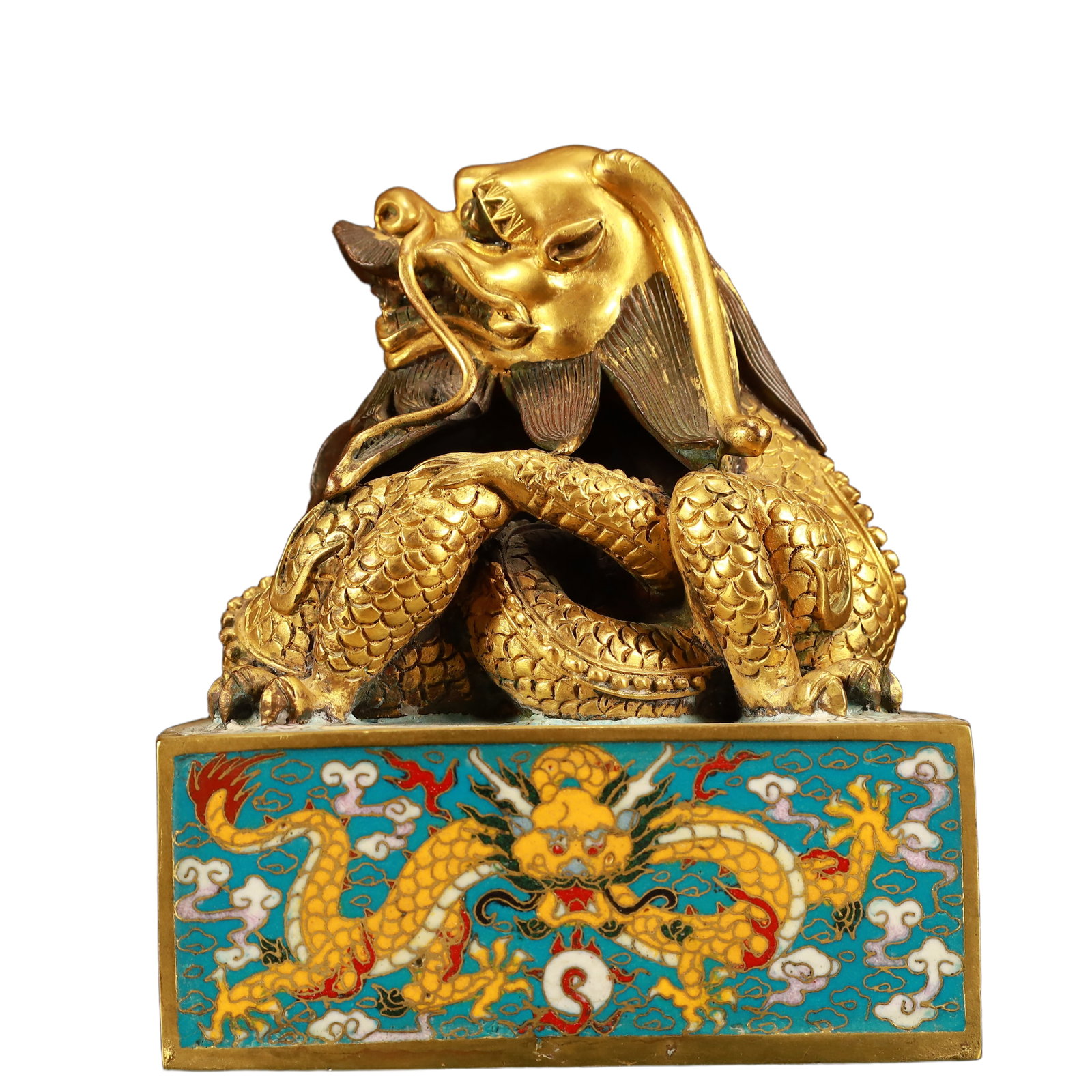 An Exquisite Cloisonne Dragon Pattern Seal - 4