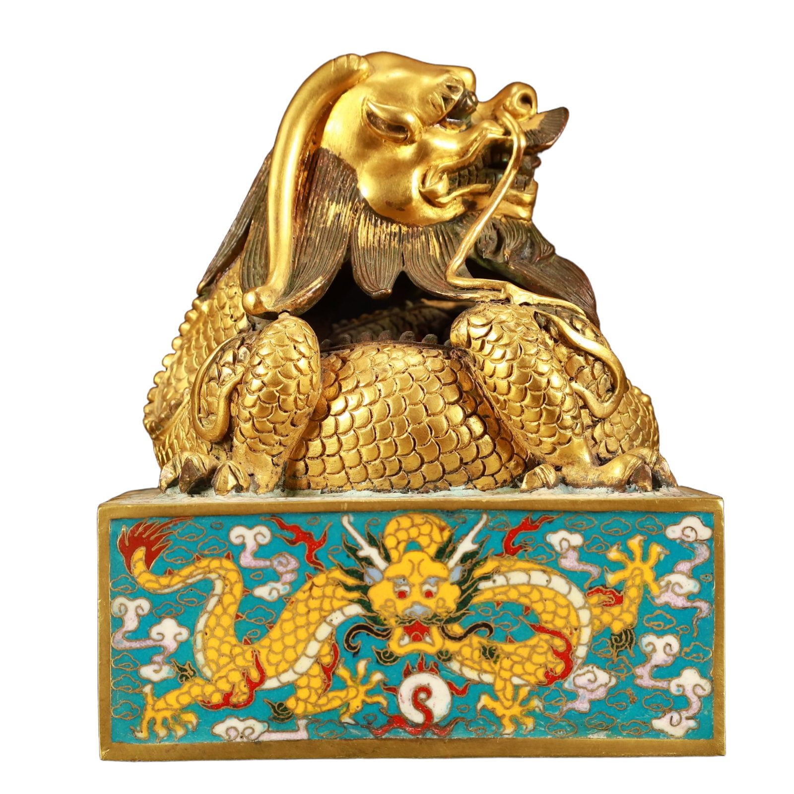 An Exquisite Cloisonne Dragon Pattern Seal - 6