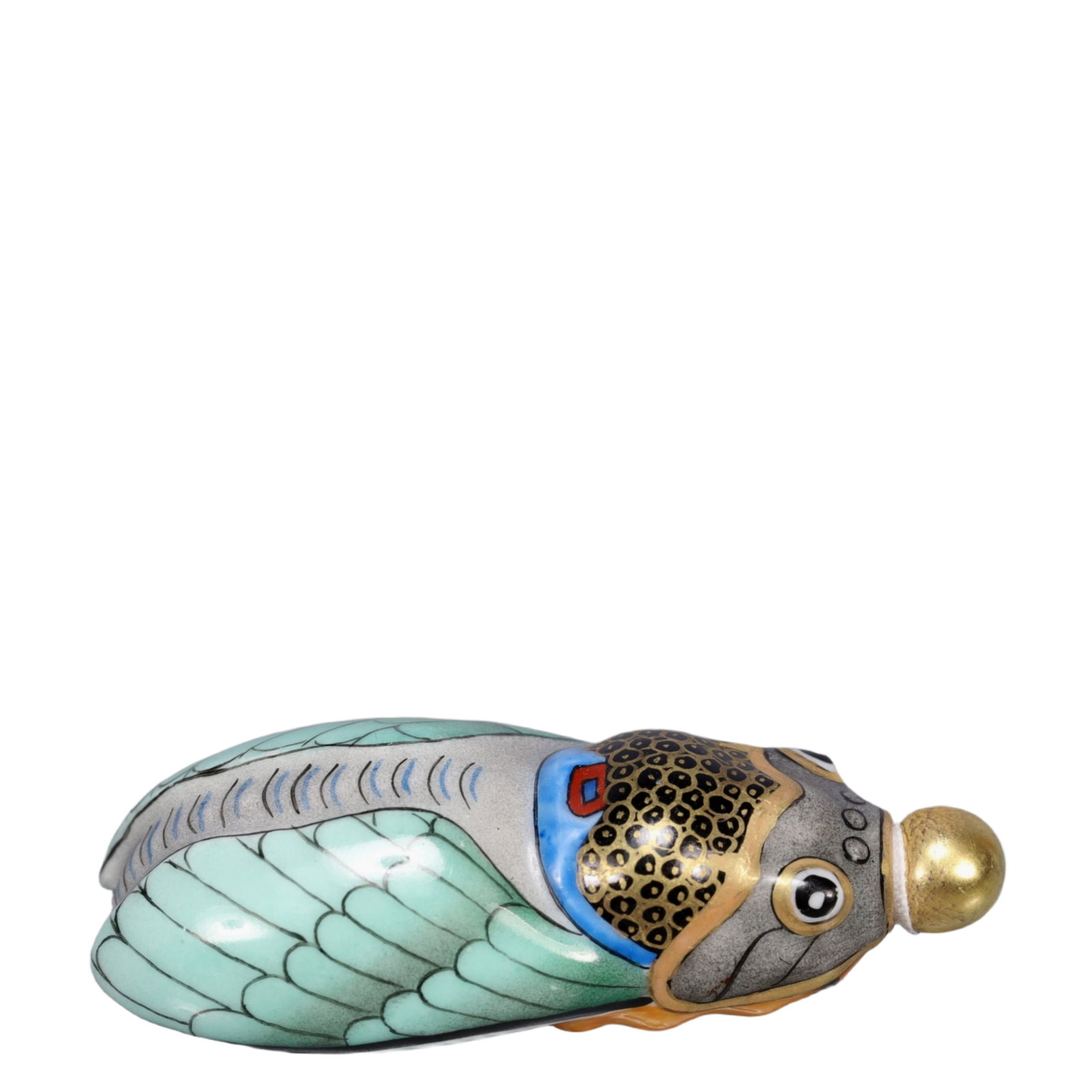 An Exquisite Famille-Rose Cicada Pattern Snuff Bottle: An Exquisite Famille-Rose Cicada Pattern Snuff Bottle,Qing Dynasty, China,Qianlong Four-character Mark,Size:1.2inx0.6inx3in,Weight:35g