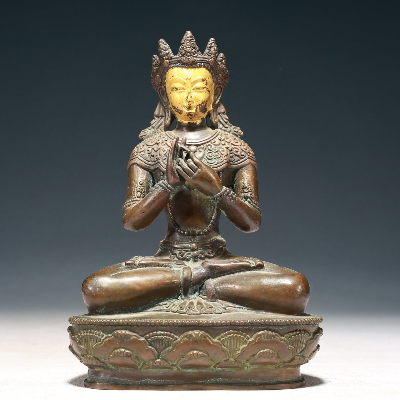 A Solemn Gilt Bronze Buddha Statue (1 of 9)