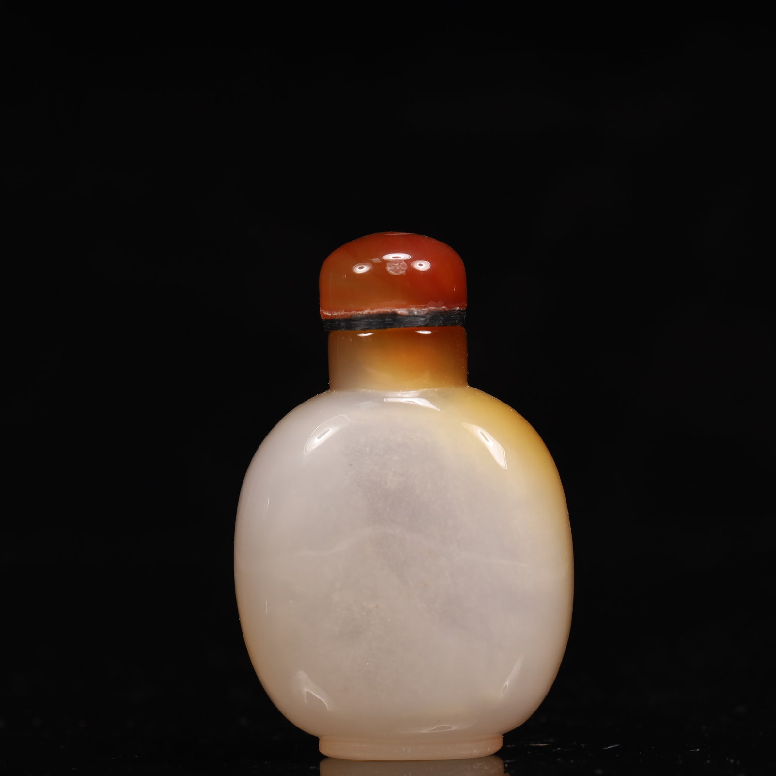 An Exquisite Agate Monkey and Peach Pattern Snuff Bottle - 5