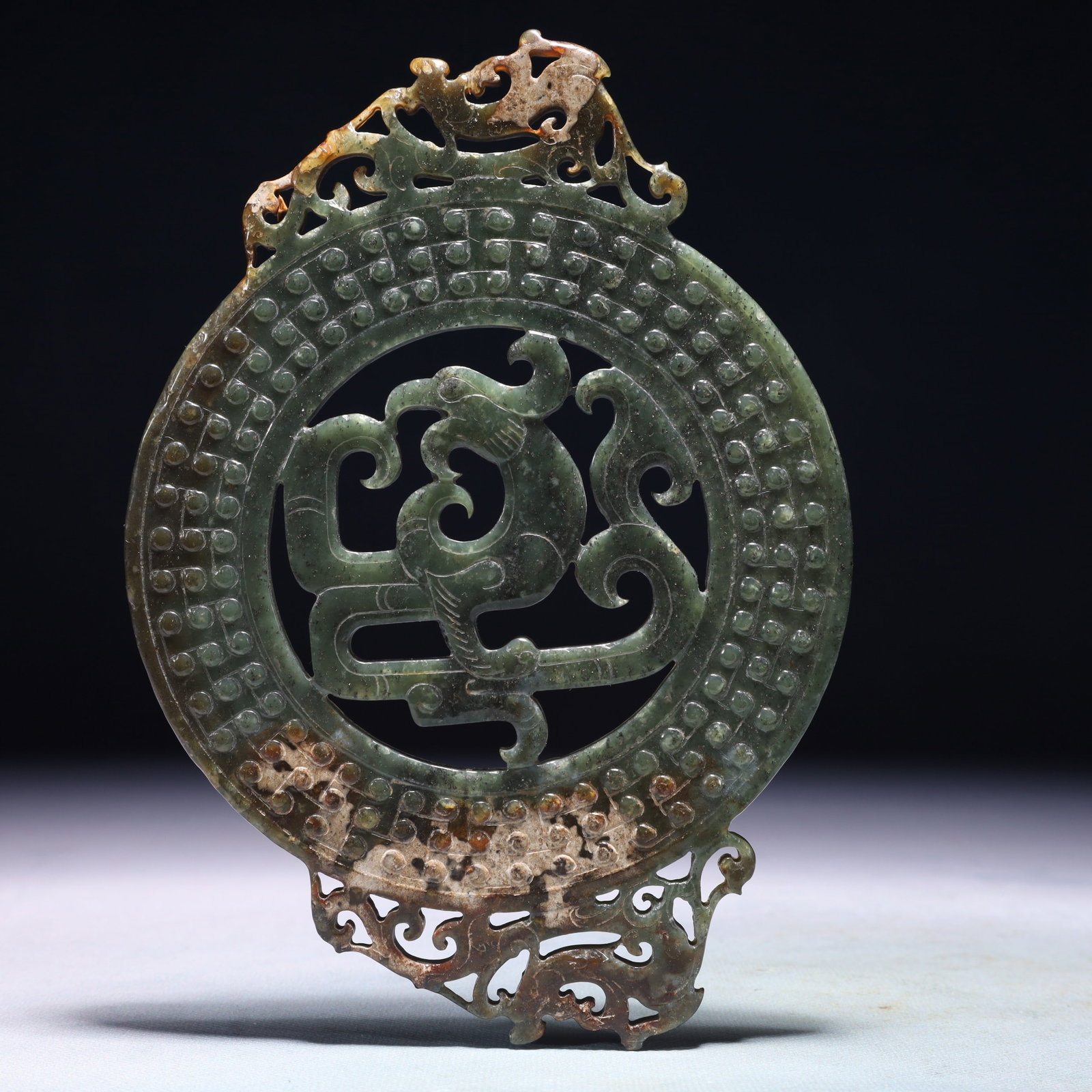 An Exquisite Jasper Dragon Pattern Pendant - 6