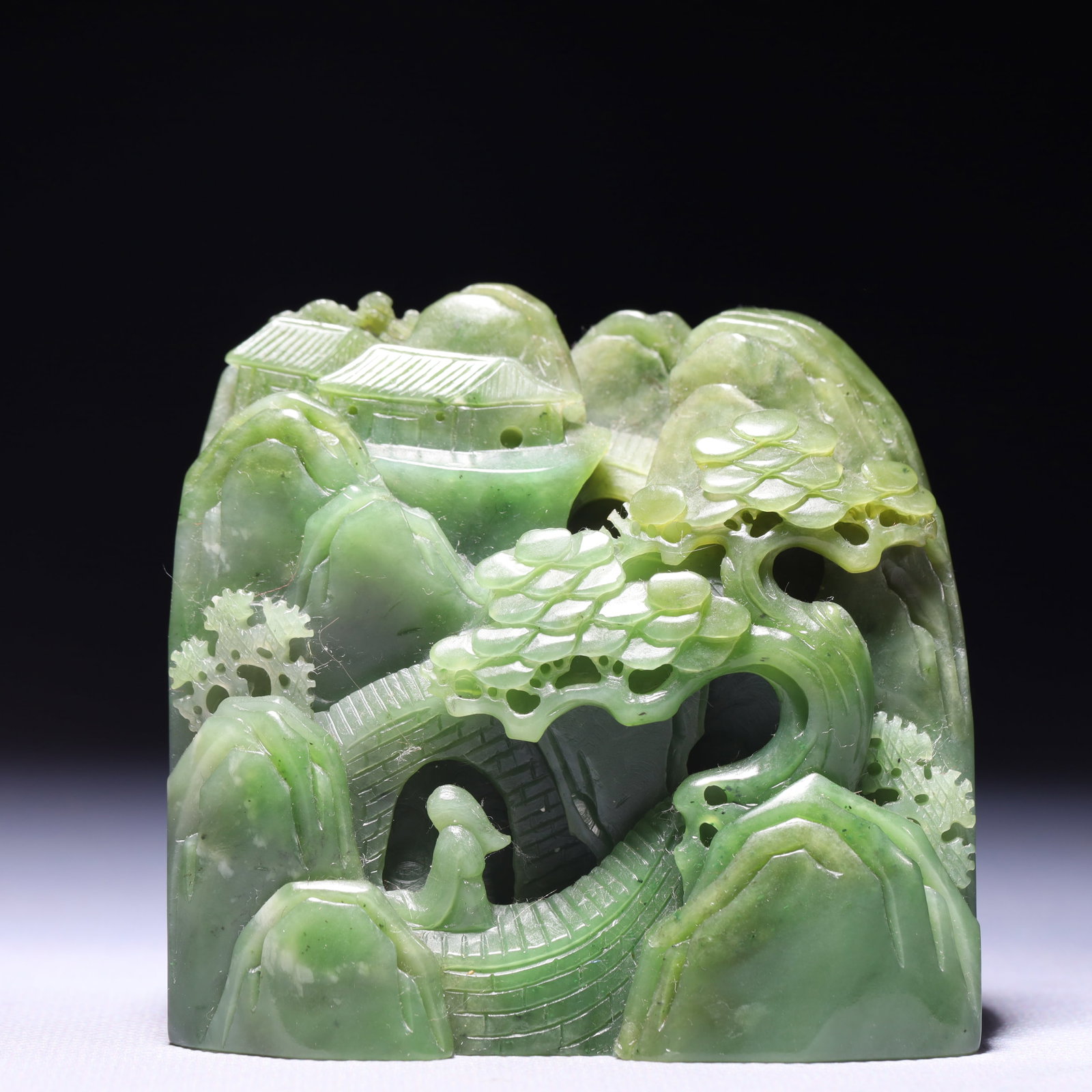 An Exquisite Jasper Landscape and Figure Pattern Ornament (1 of 6)