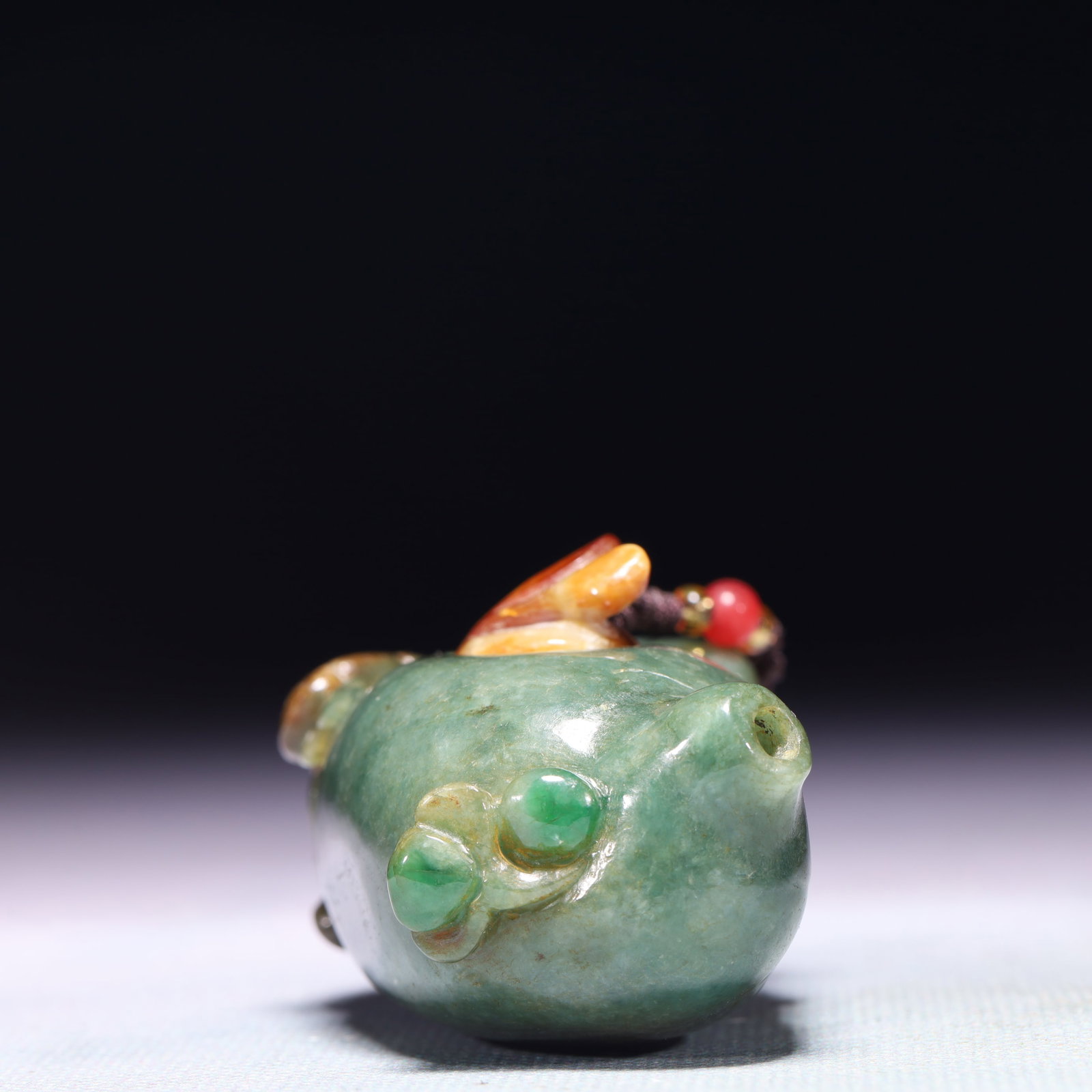 An Exquisite Jadeite Flower Pattern Teapot - 5