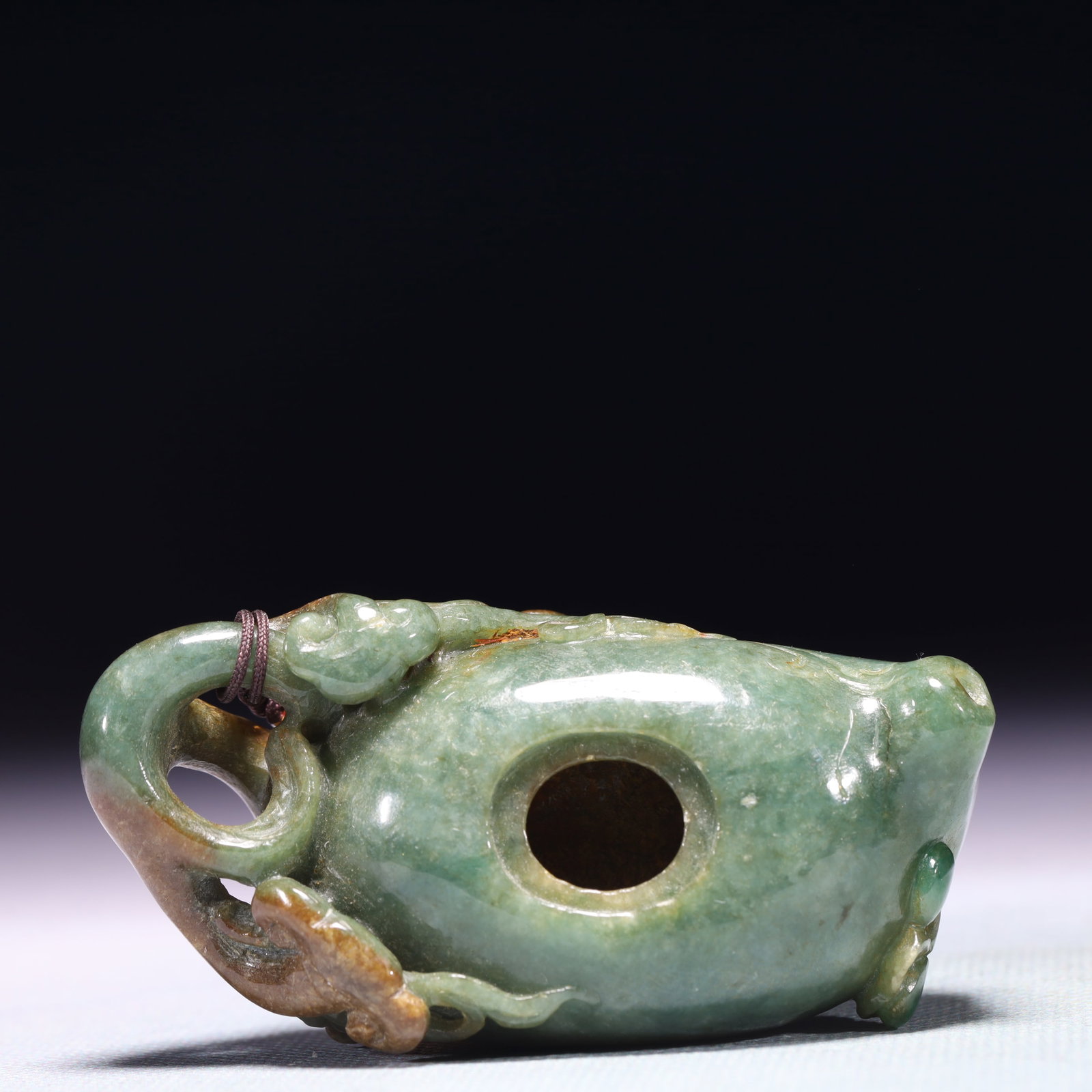 An Exquisite Jadeite Flower Pattern Teapot - 7