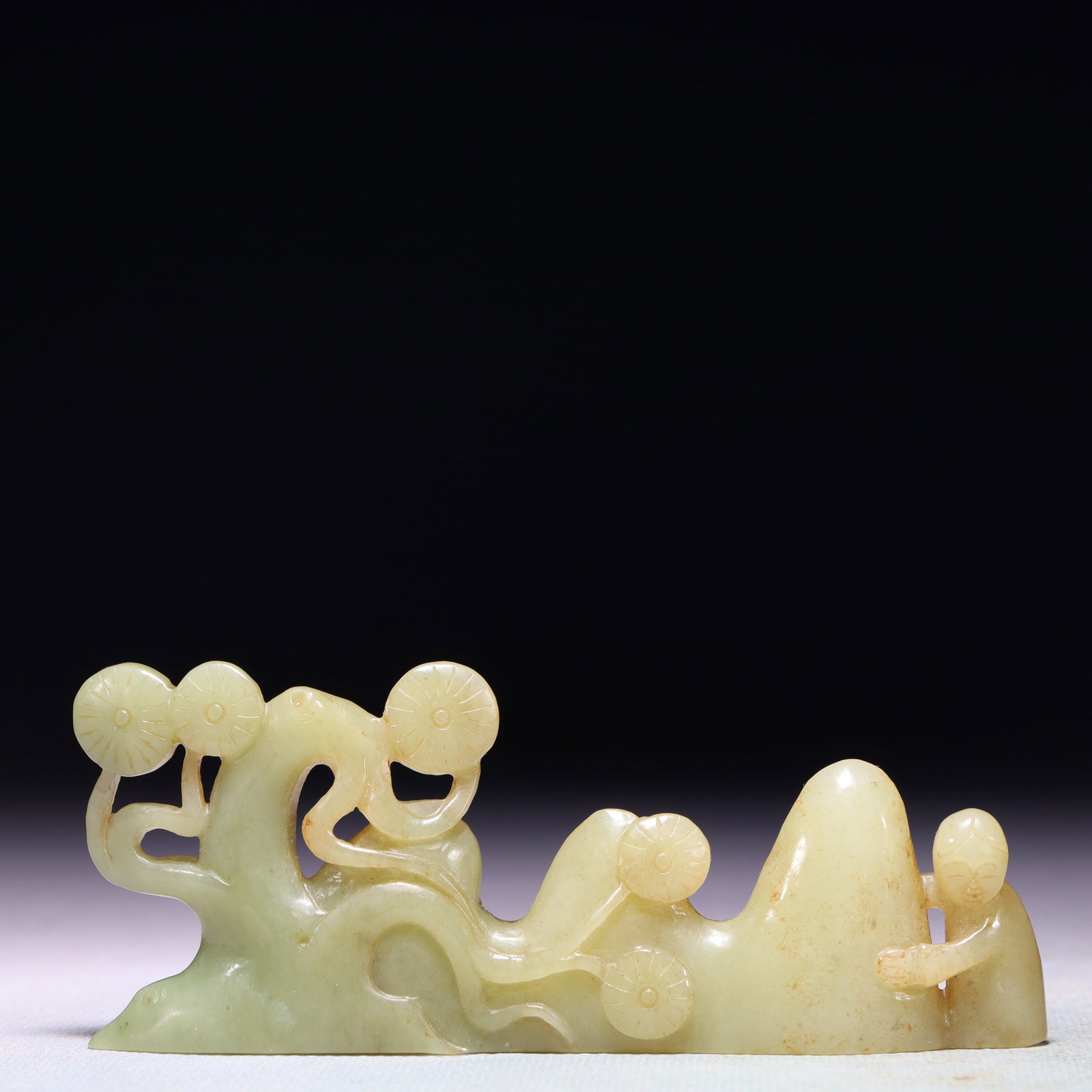 An Exquisite White Jade Figure Brush Holder (1 of 7)
