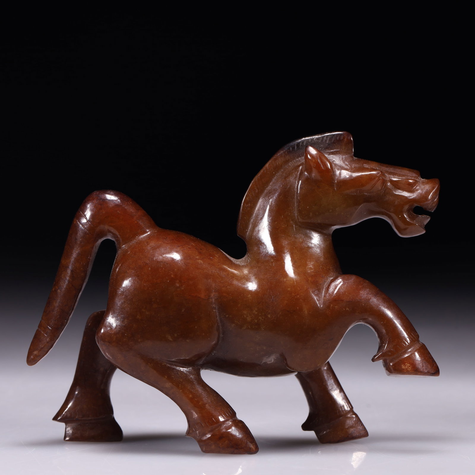 An Exquisite Archaic Jade Horse Ornament (1 of 10)