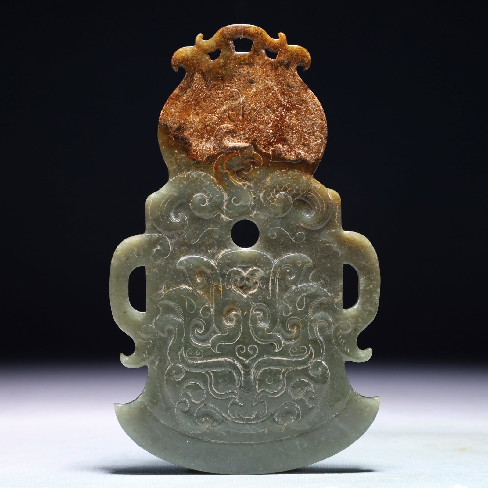 An Exquisite Jasper Beast-Face Pattern Pendant - 6
