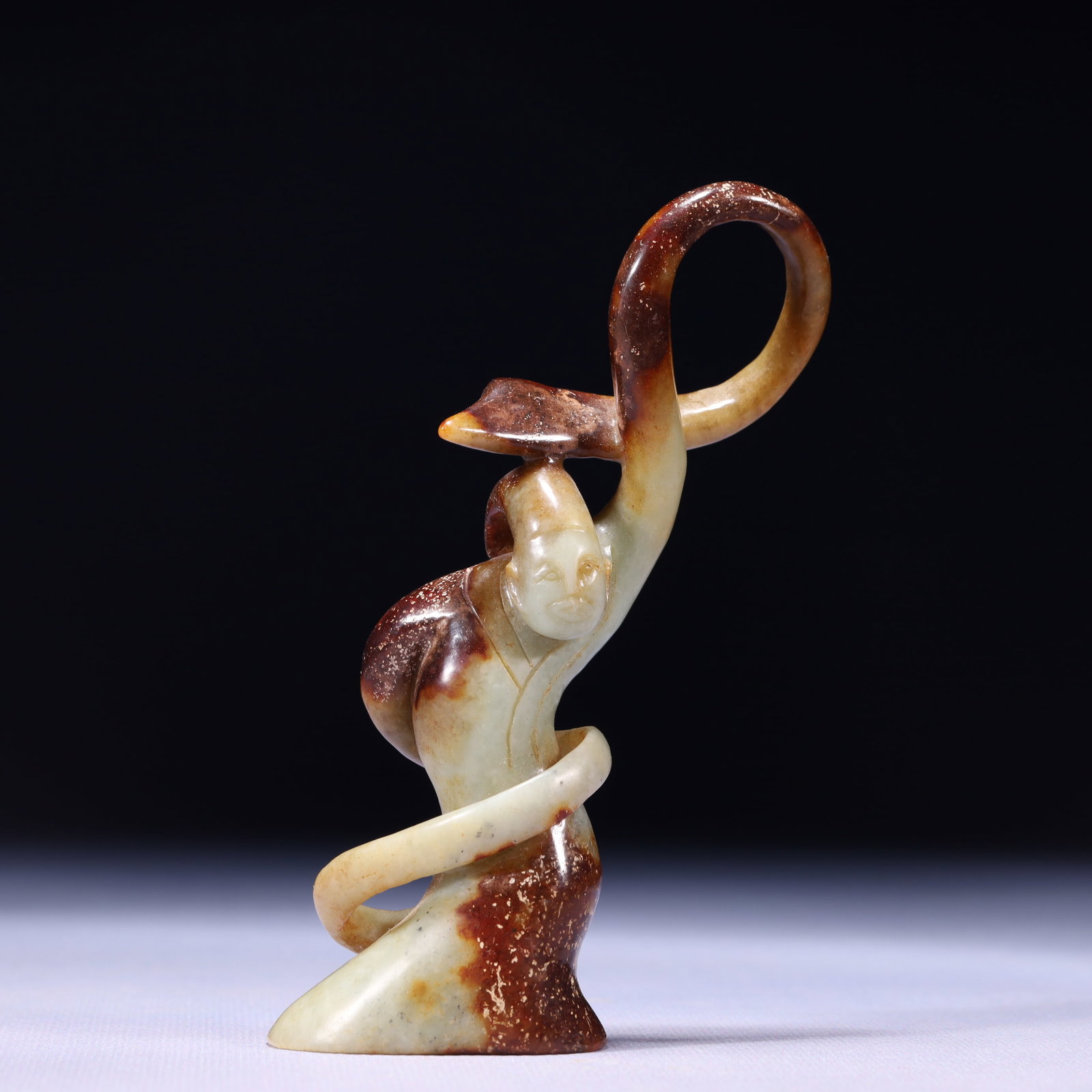 An Exquisite White Jade Figure Ornament: An Exquisite White Jade Figure Ornament,Qing Dynasty,China,Size:2inx1.2inx5.1in,Weight:161g 白玉人物摆件,中国清代