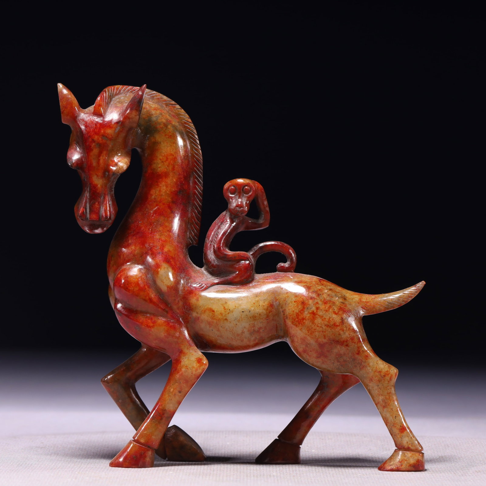 An Exquisite Archaic Jade Horse Ornament (1 of 10)