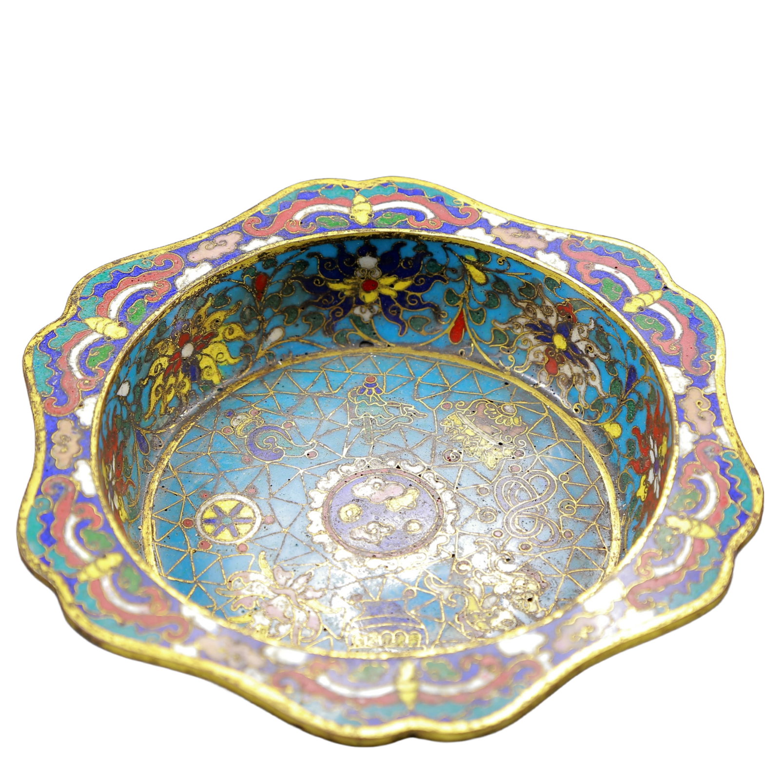 An Exquisite Cloisonne Eight Treasures Pattern Brush Washer (1 of 5)
