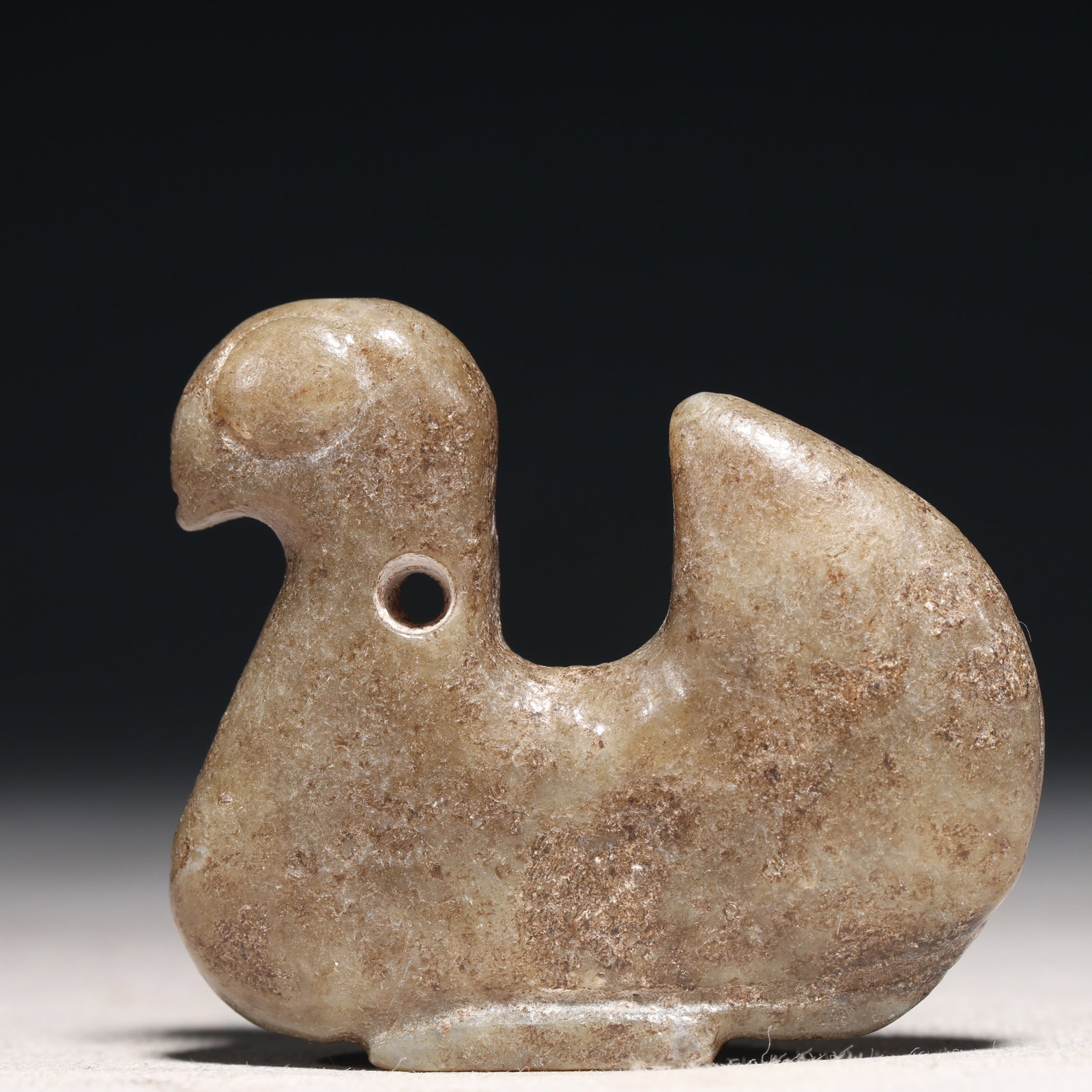 An Archaic Hongshan Culture Yellow Jade Animal Pendant: An Archaic Hongshan Culture Yellow Jade Animal Pendant,Ancient Time, China,Size:2.4inx0.4inx2in Weight:65.2g 红山文化黄玉动物挂件,新&#