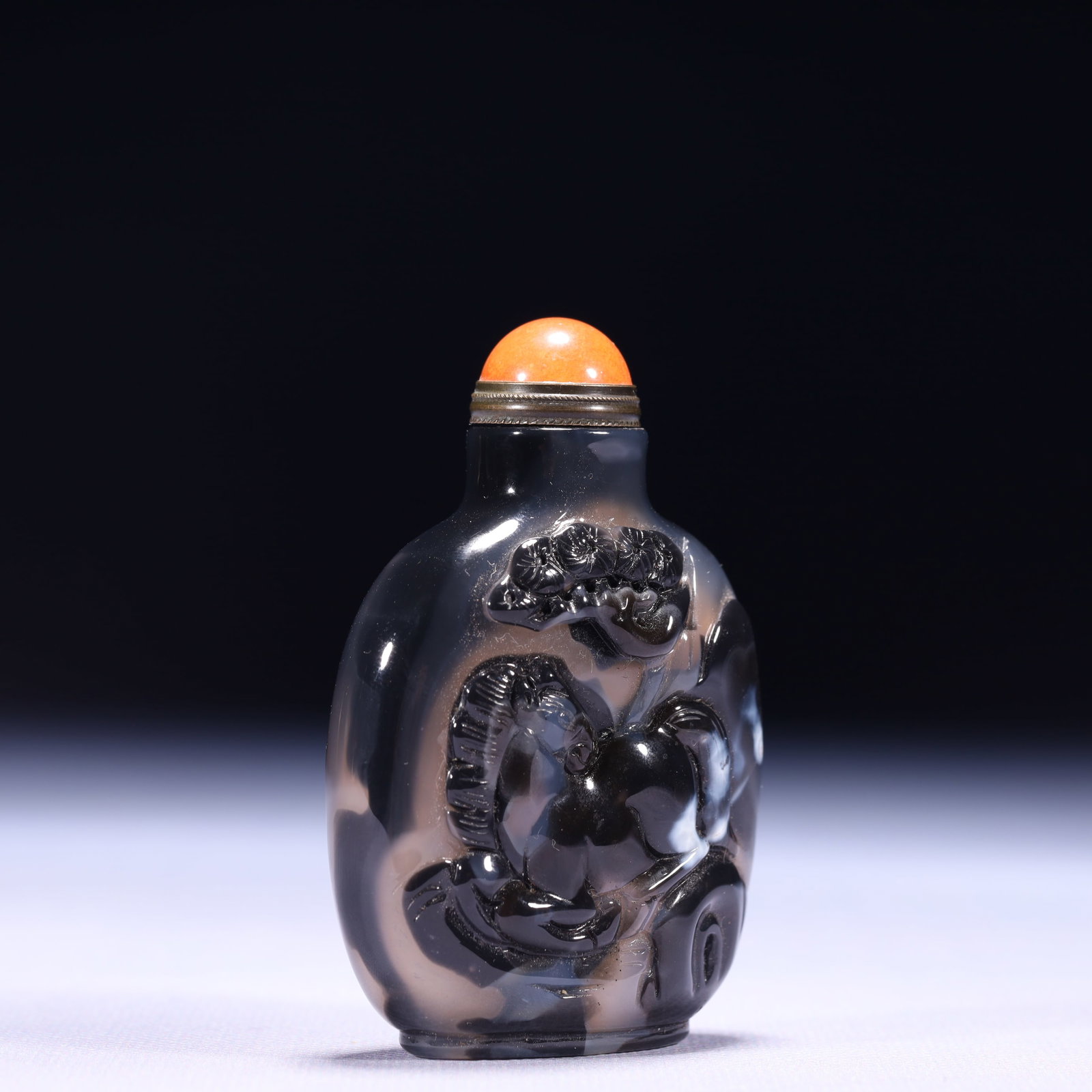 An Exquisite Agate Horse Pattern Snuff Bottle - 3