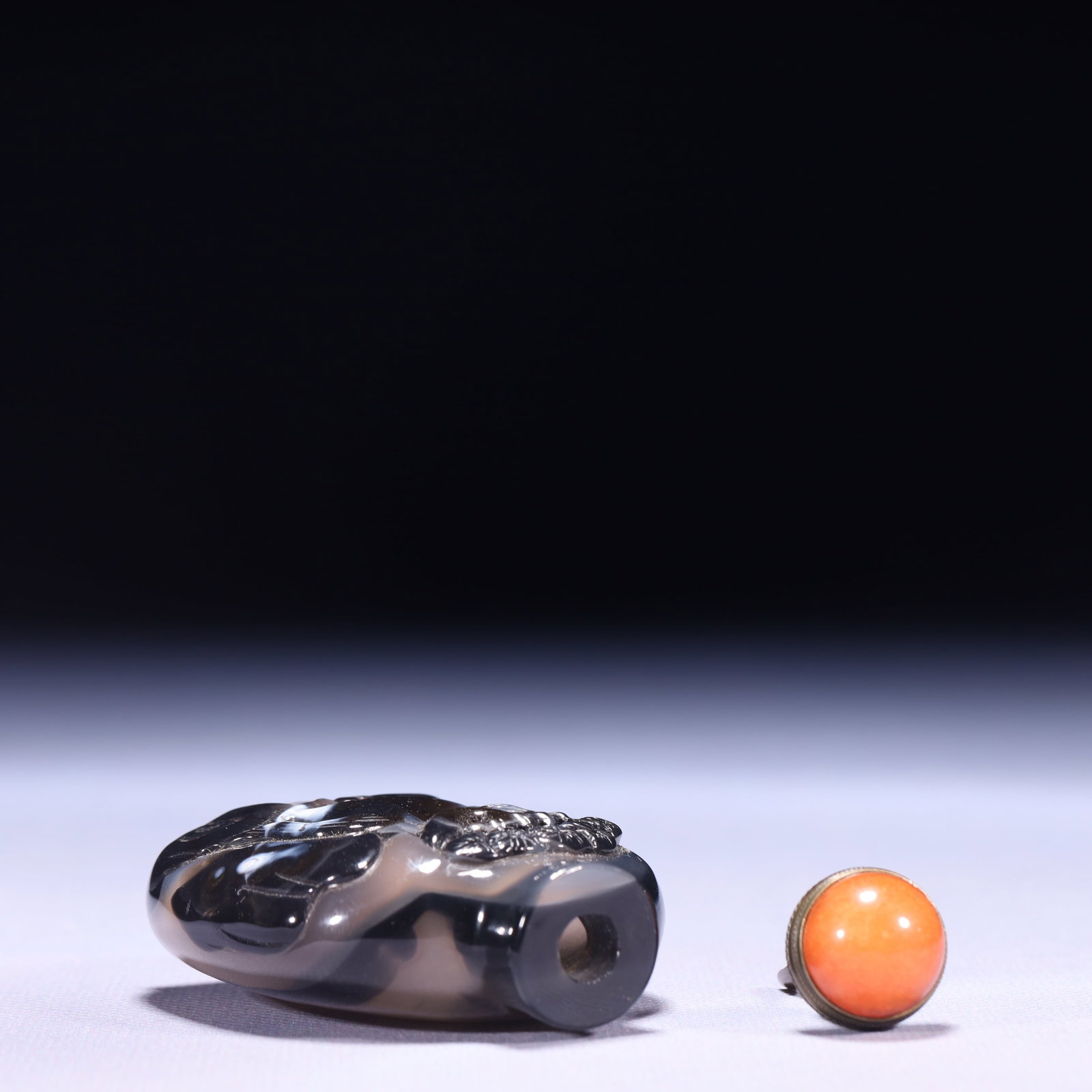 An Exquisite Agate Horse Pattern Snuff Bottle - 7