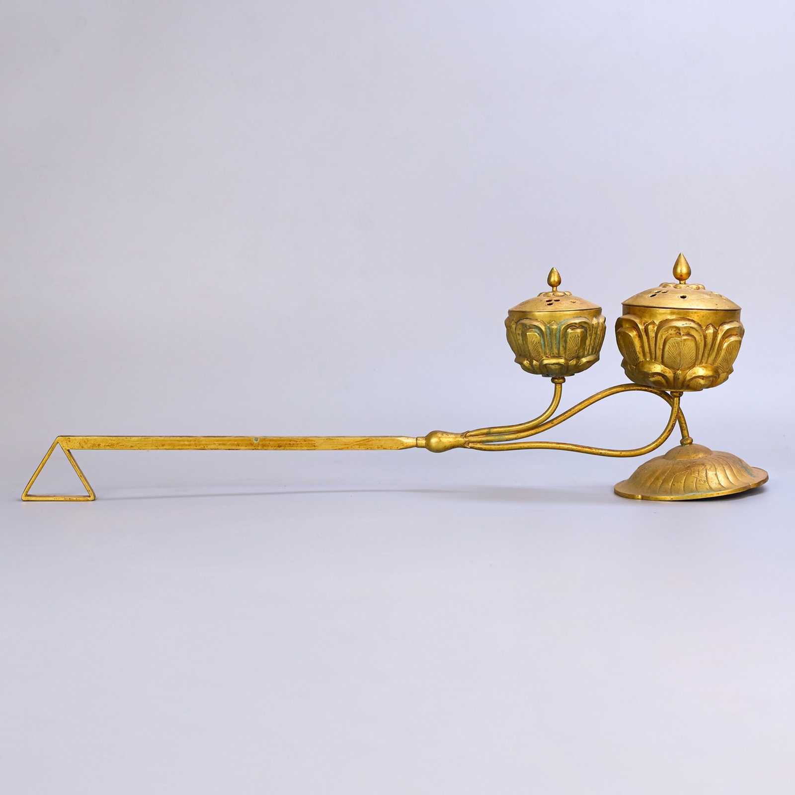 A Huge Gilt Bronze Hollow Lotus Pattern Handwarmer (1 of 10)