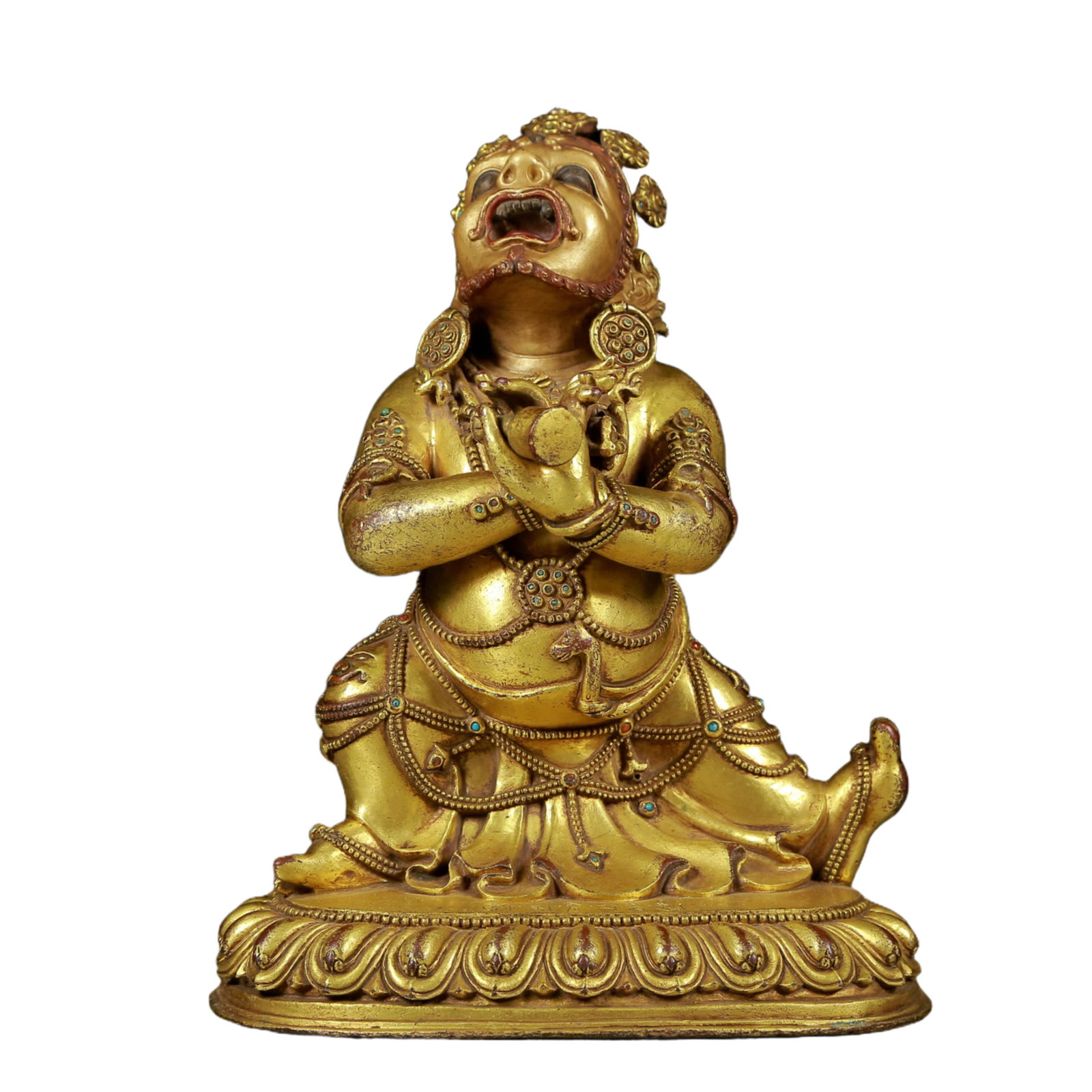 A Brilliant Gilt-Bronze Figure Of Vajrapani With marks (1 of 10)