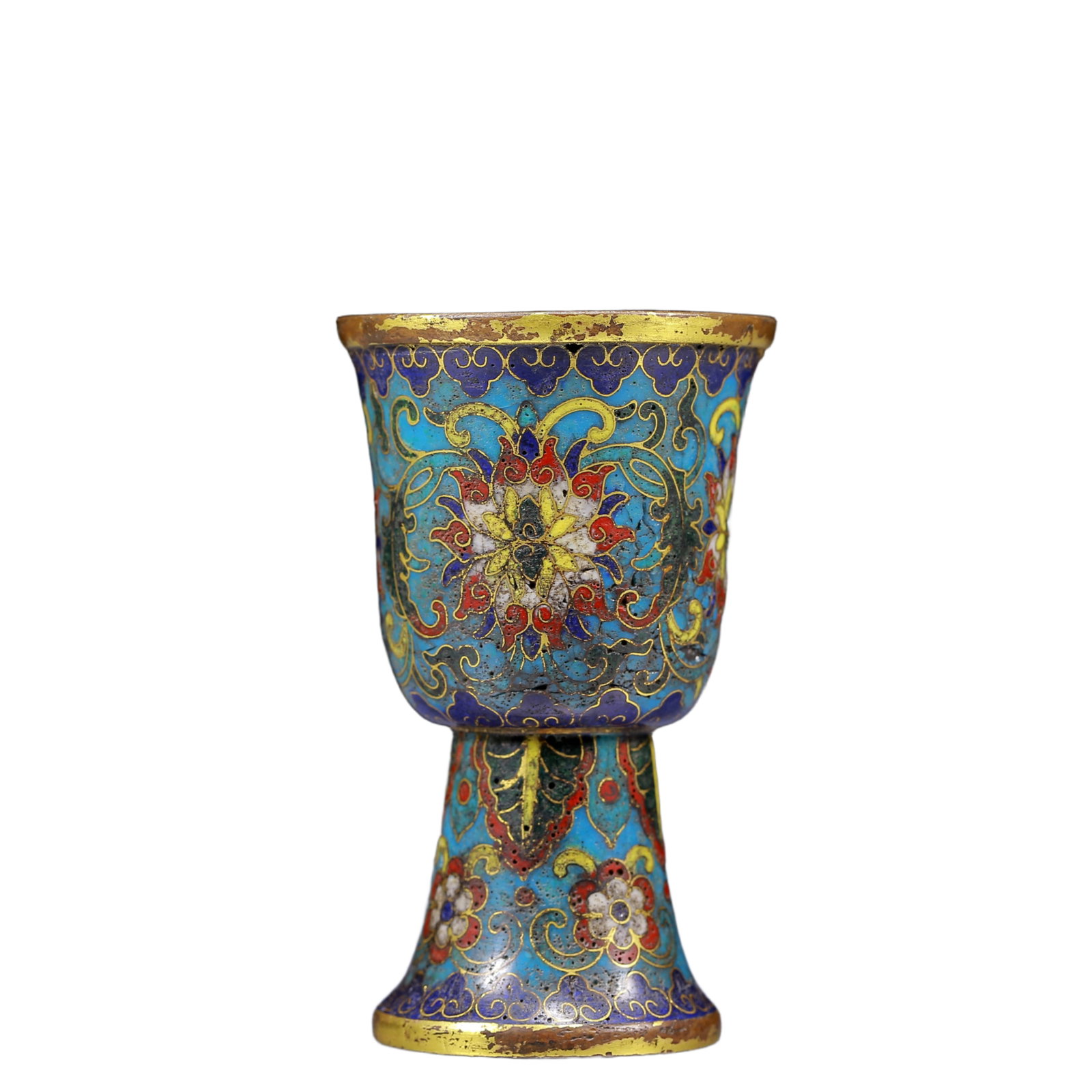 An Exquisite Cloisonne Lotus Pattern Libation Cup - 2