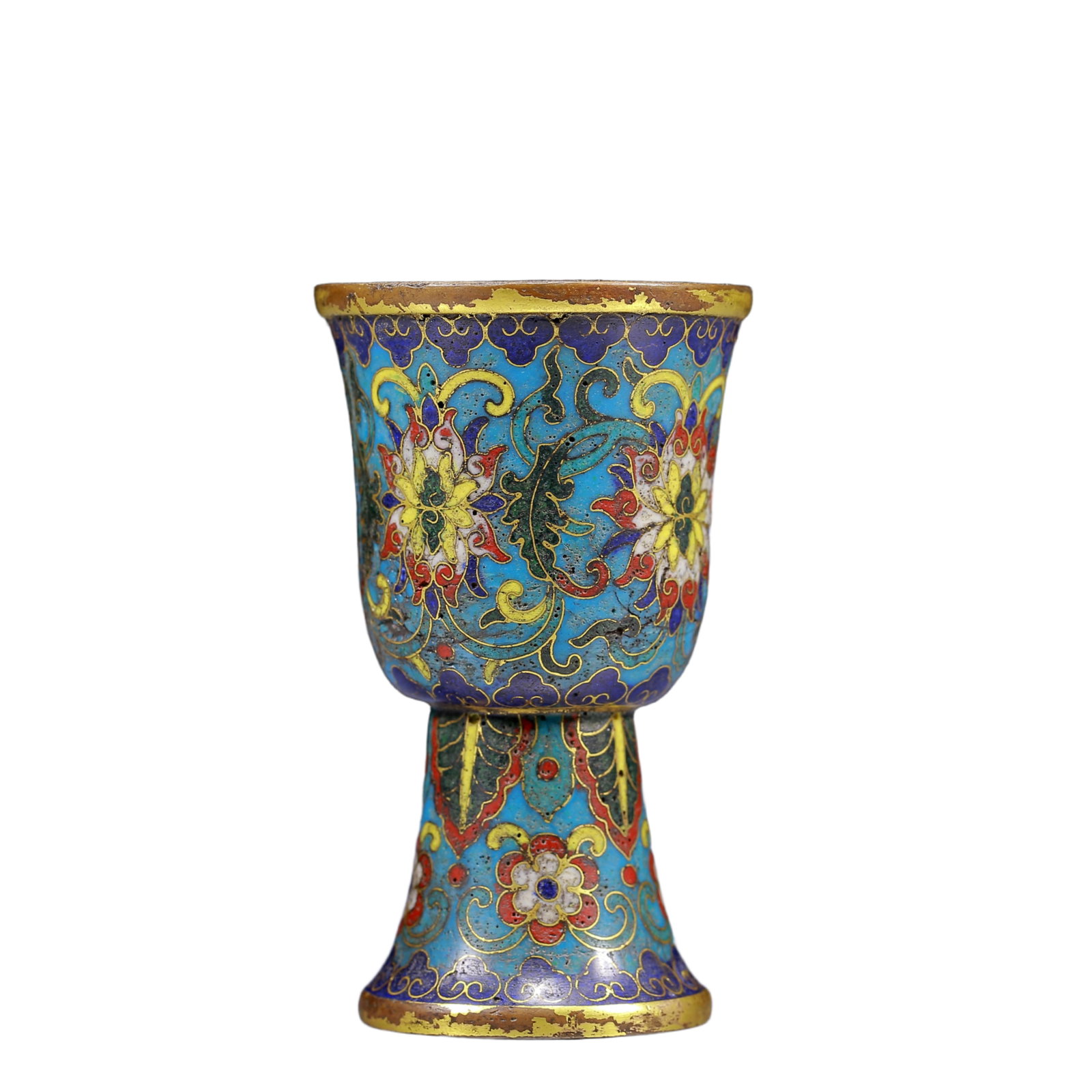 An Exquisite Cloisonne Lotus Pattern Libation Cup - 3