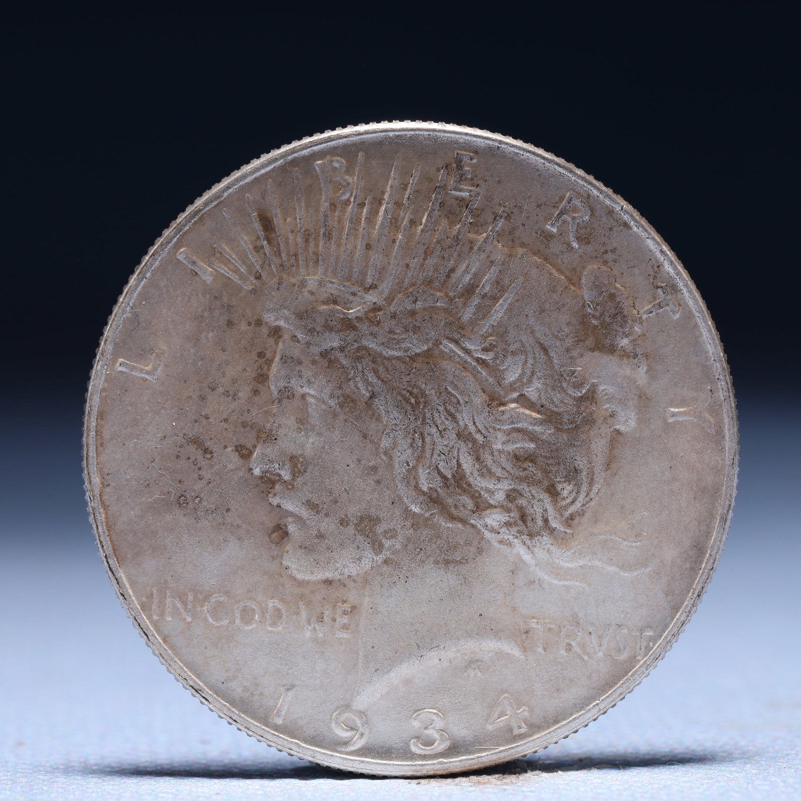 Liberty In God We Trust 1934 Sterling Silver One Dollar Coin (1 of 2)
