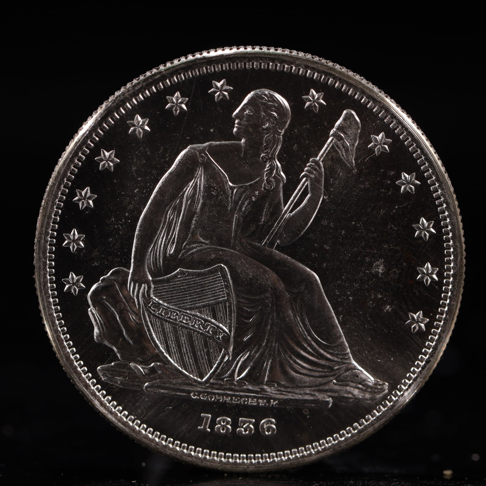 USA One Dollar 1856 Coin: American coin. IN GOD WE TRUST / LIBERTY / 1856 / UNITED STATES OF AMERICA / ONE DOL. Weight:26.9g.
