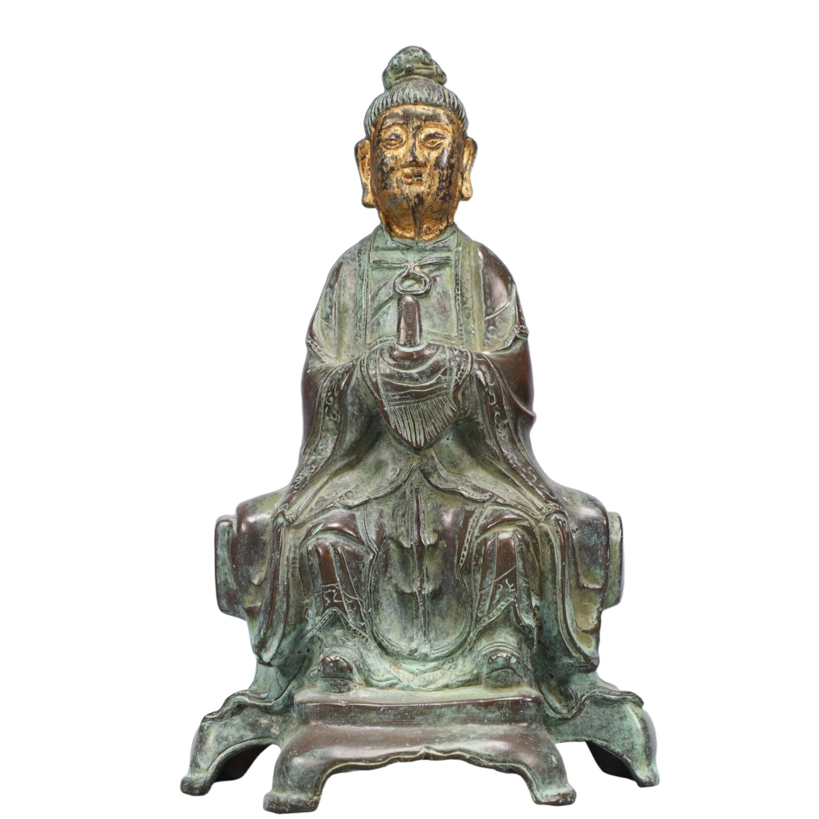 A Solemn Gilt Bronze Buddha Statue (1 of 9)