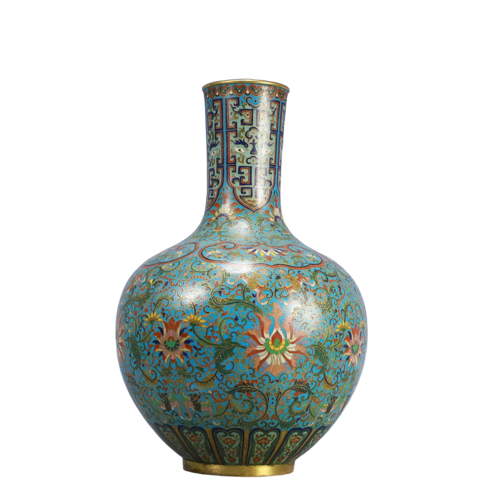 An Exquisite Cloisonne Lotus Pattern Vase (1 of 8)