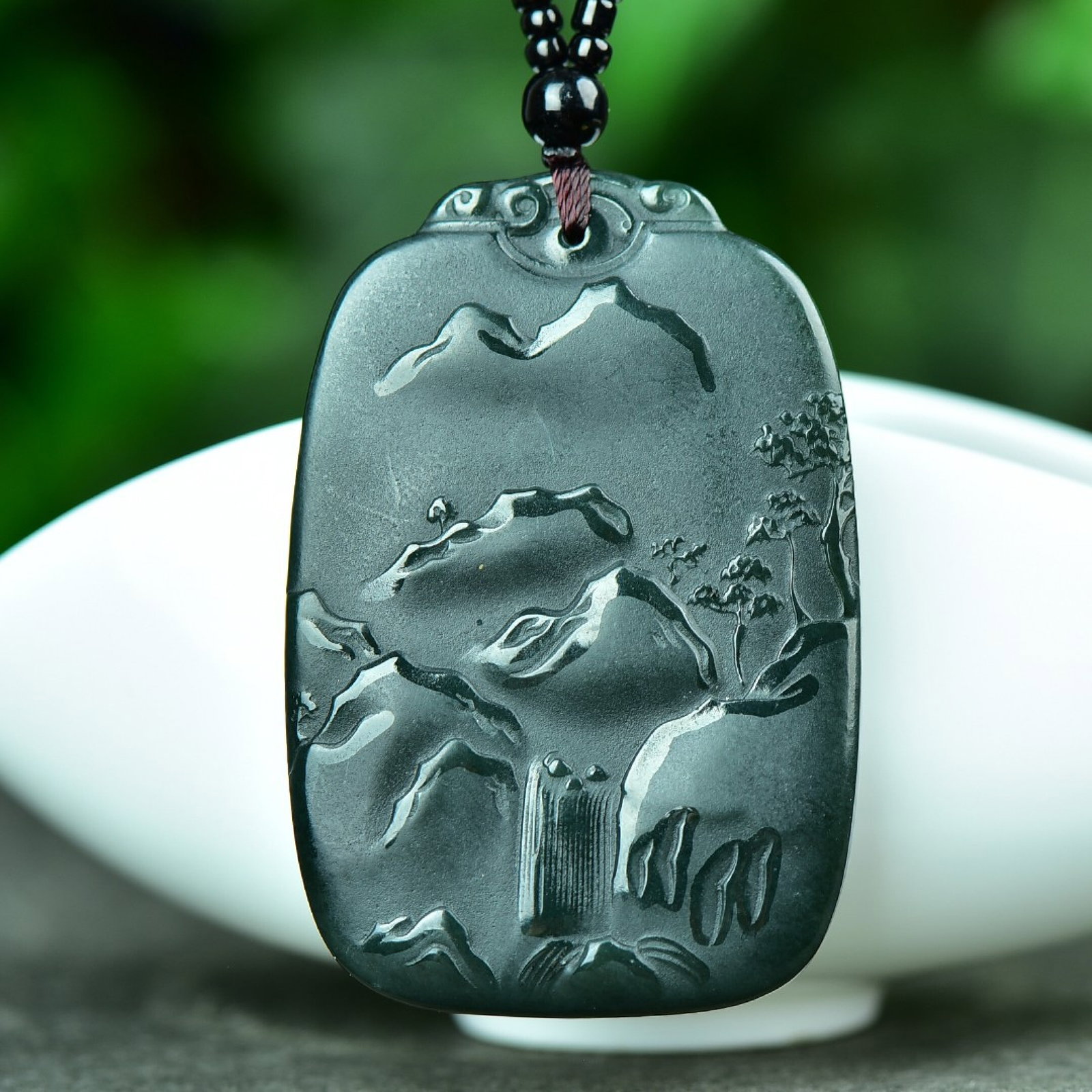 An Exquisite Jasper Tiger Pattern Pendant - 4