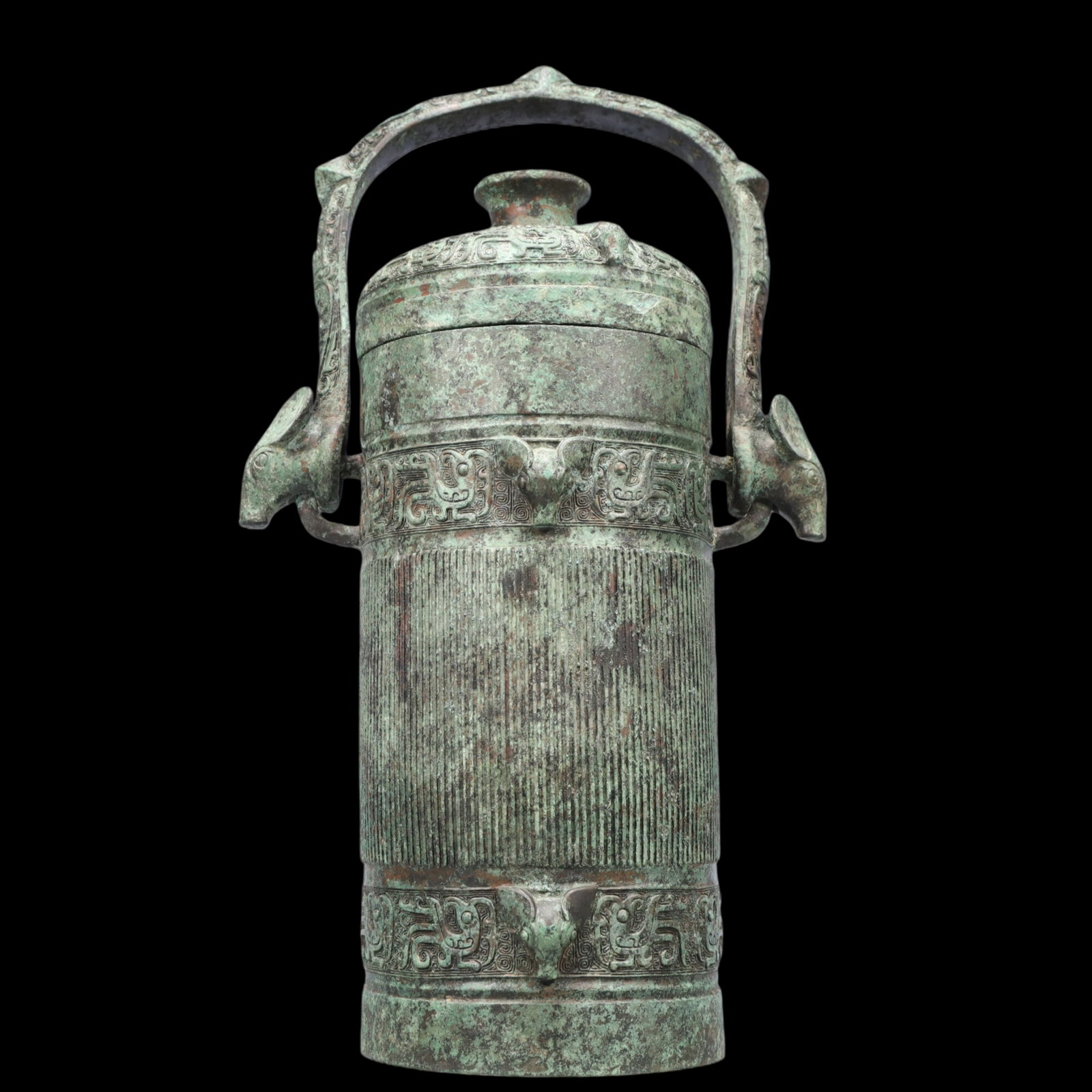A Precious Bronze Auspicious Bird Pattern Jar,With Inscription (1 of 14)