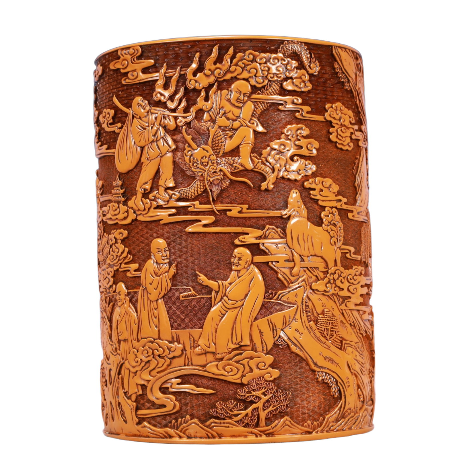 An Exquisite White Jade Figure Pattern Pendant - 8