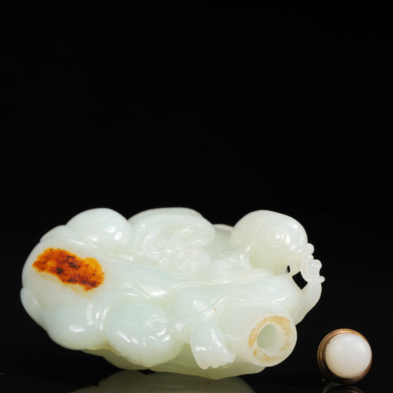 An Exquisite White Jade Figure Pattern Snuff Bottle - 12