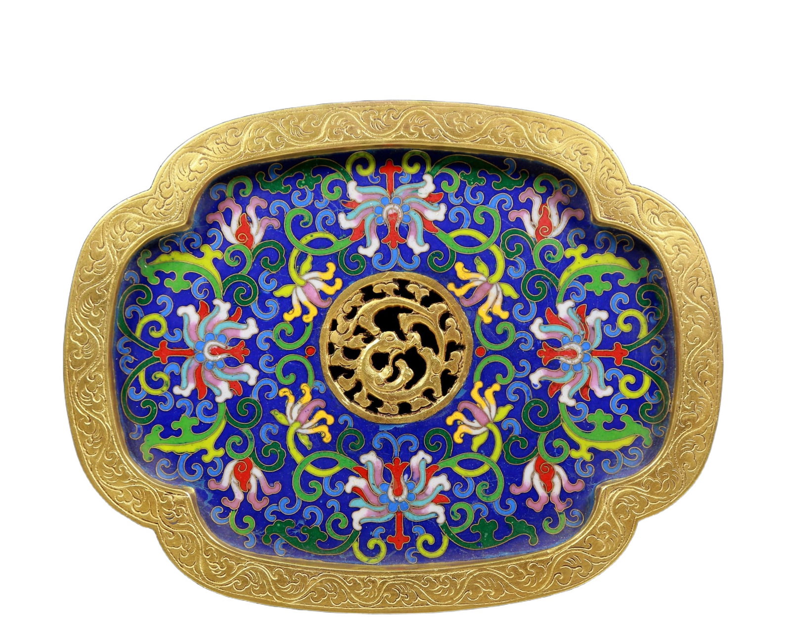 An Exquisite Cloisonne Lotus Pattern Box - 2