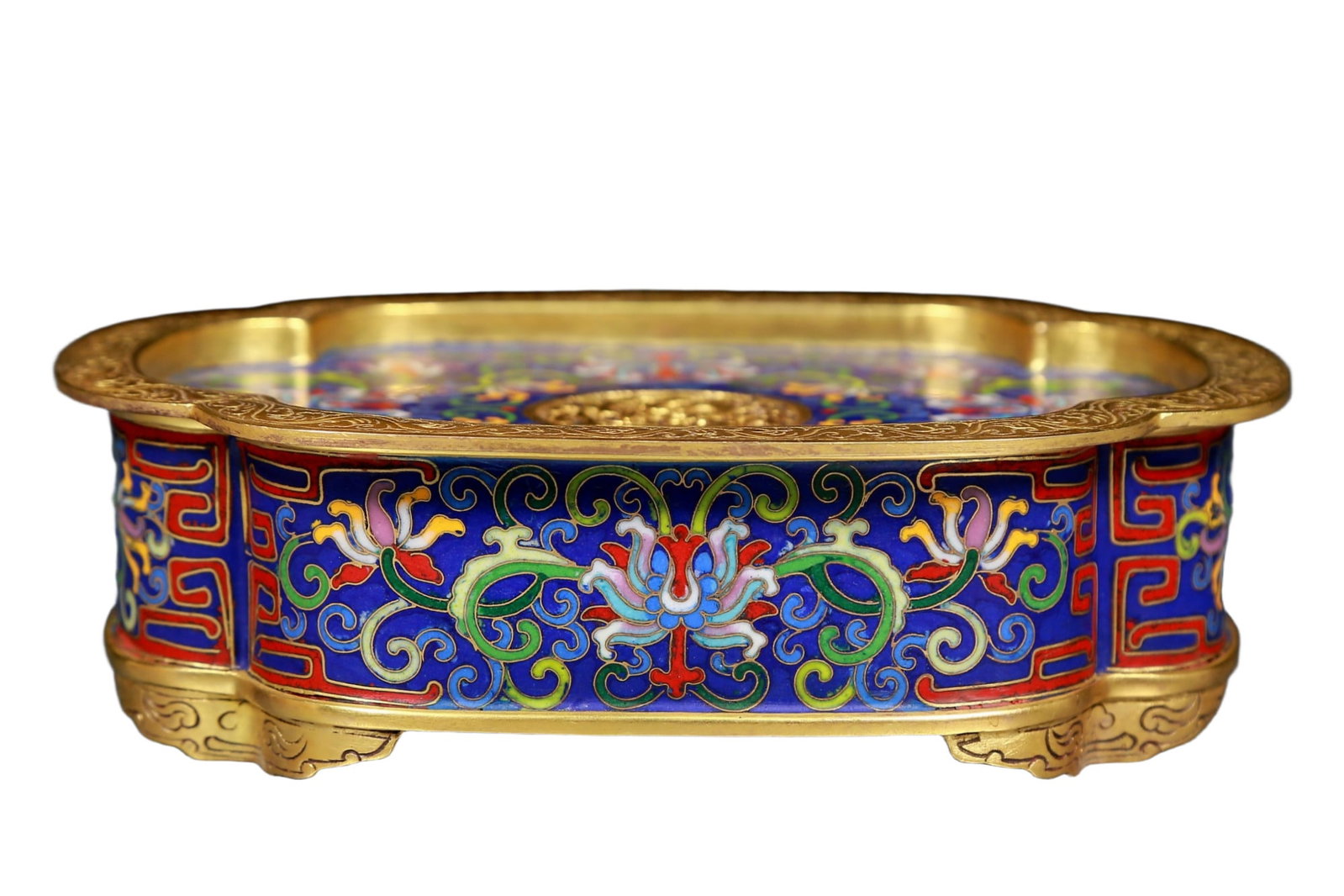 An Exquisite Cloisonne Lotus Pattern Box - 5