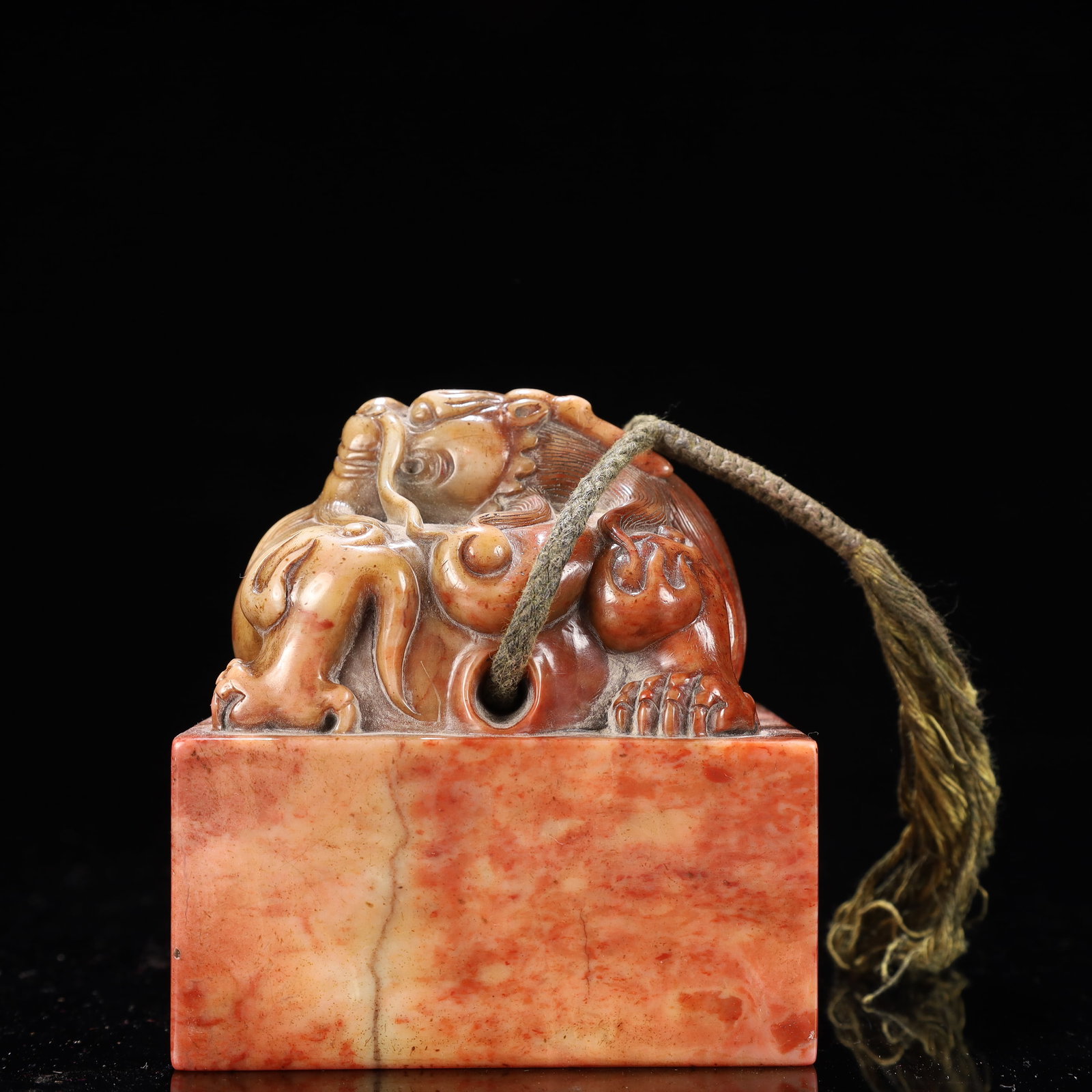 An Exquisite Shoushan Stone Dragon Pattern Seal - 3