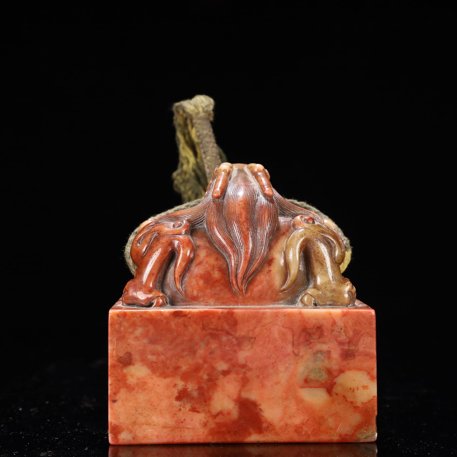 An Exquisite Shoushan Stone Dragon Pattern Seal - 4