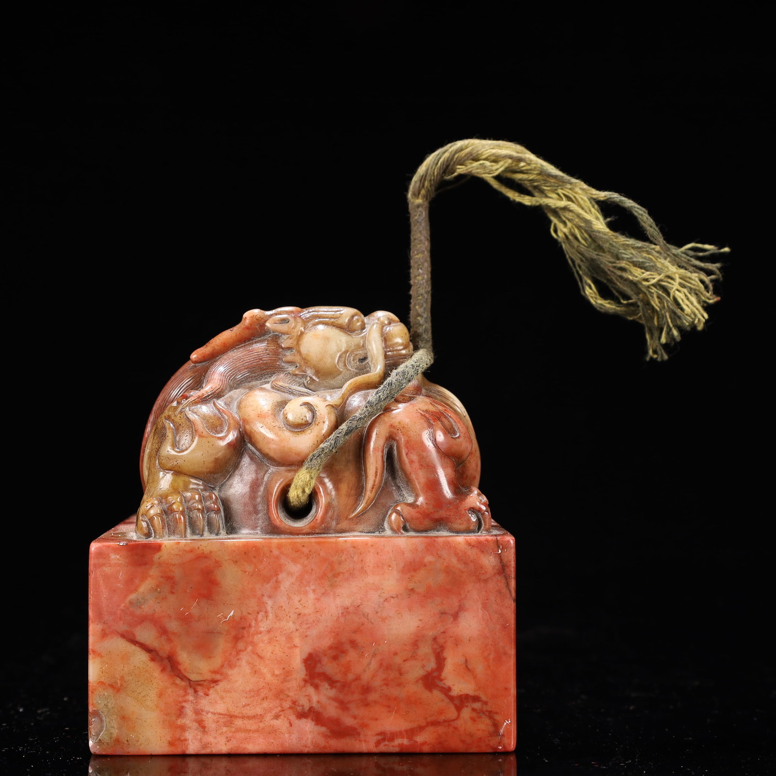 An Exquisite Shoushan Stone Dragon Pattern Seal - 5