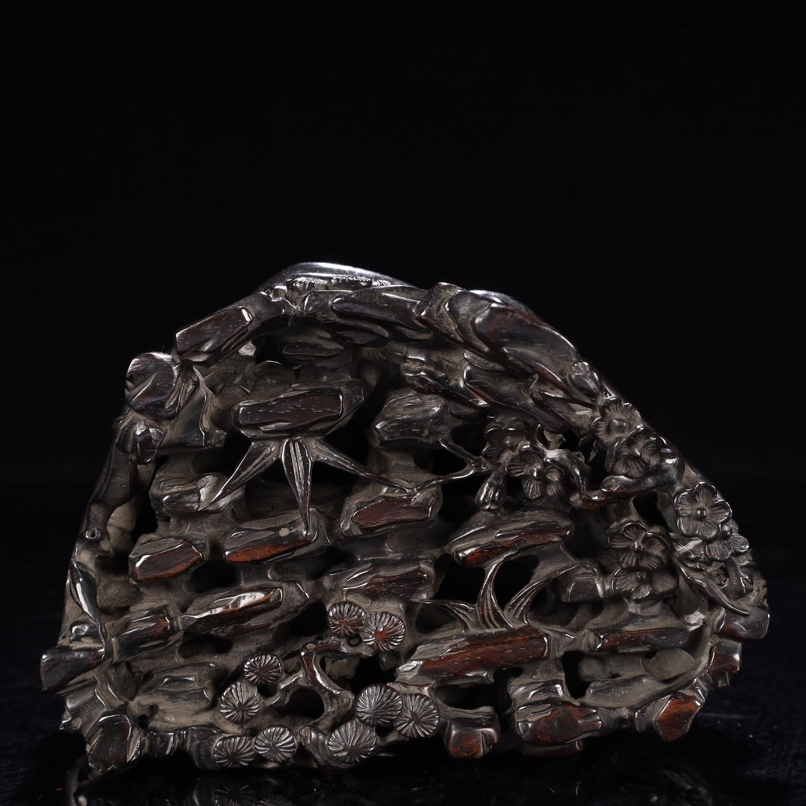 An Exquisite Tianhuang Stone Landscape and Figure Pattern Ornament,With Poem,With Base - 9