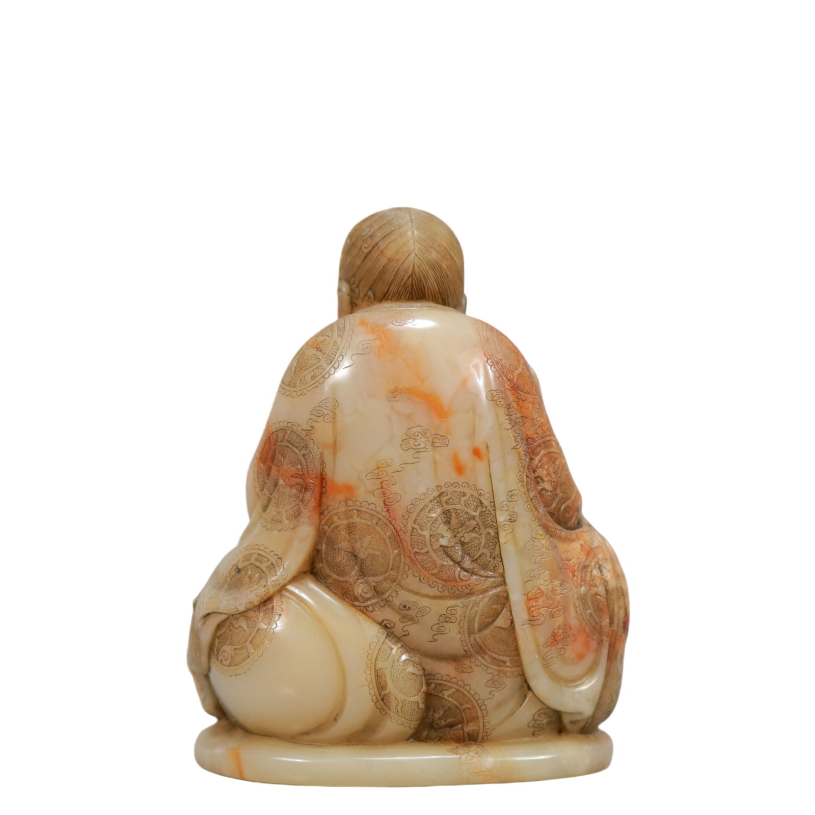 A Rare Shoushan Stone Statue of Arhat - 5