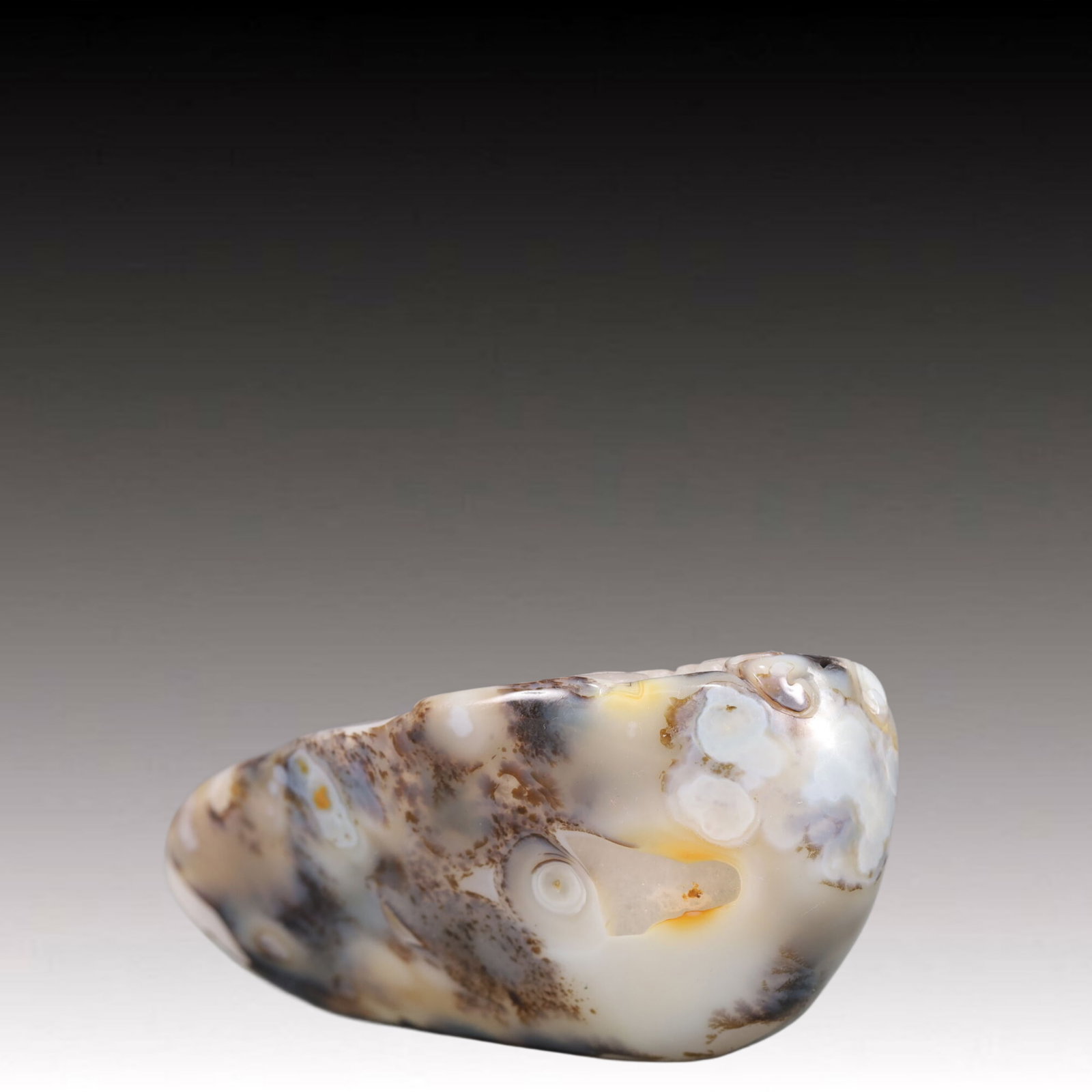 An Exquisite Agate Brush Washer - 6