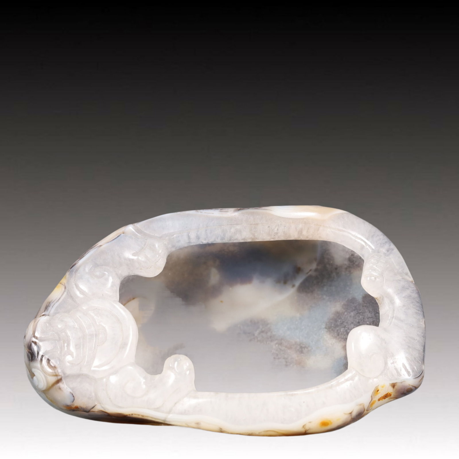 An Exquisite Agate Brush Washer - 7